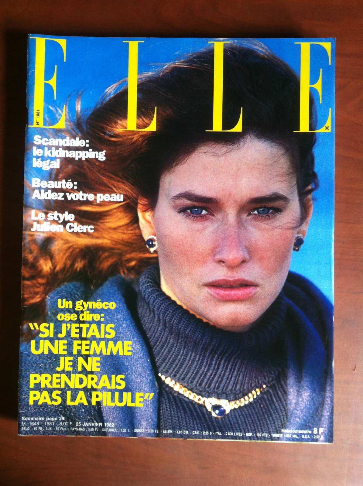 ELLE n^ 1881 Janvier 1982 Couverture: Rosemary - E18025