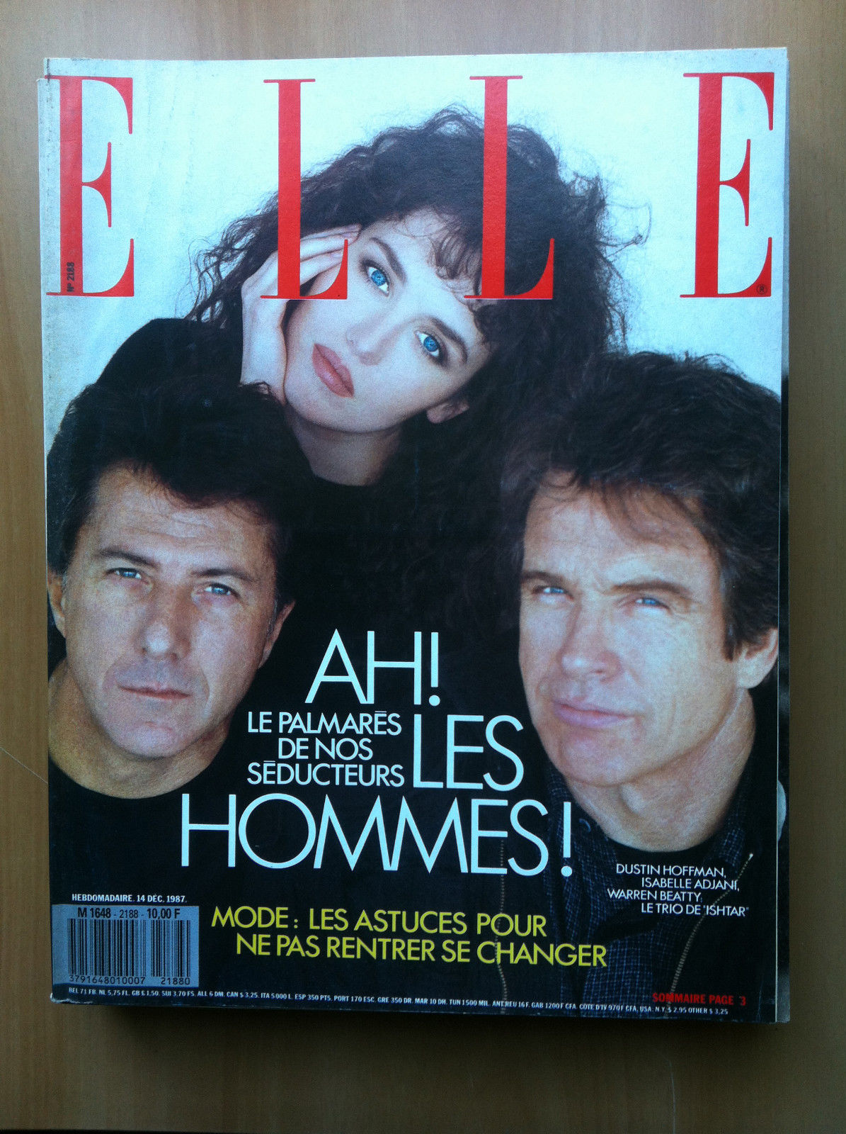 ELLE n^ 2188 Decembre 1987 Couverture: D. Hoffman I. Adjani …