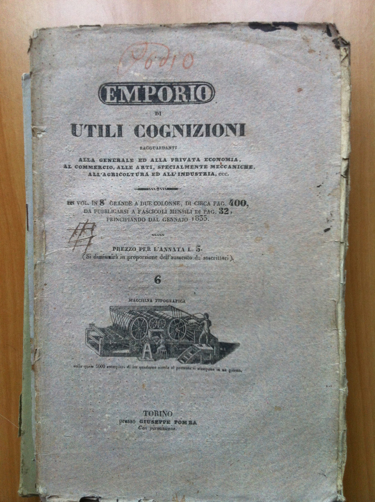 Emporio di Utili Cognizioni Anno I n^ 6 Giugno 1935 …