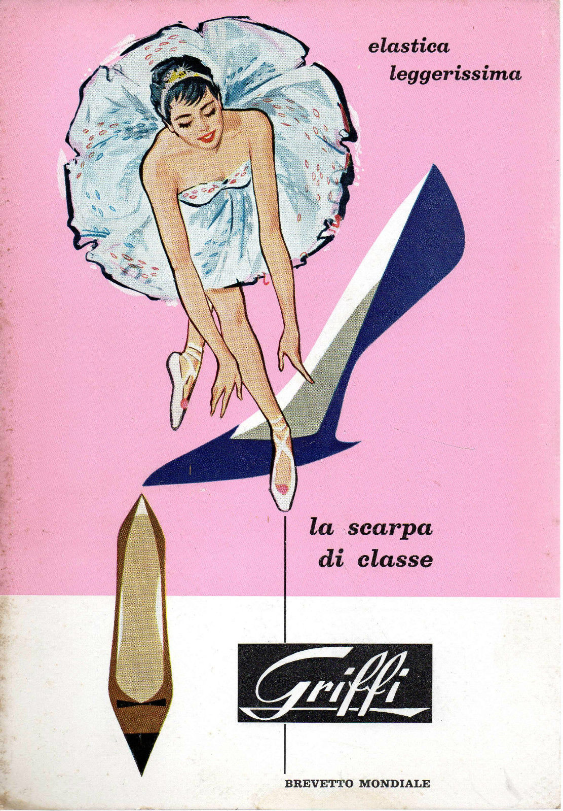 Espositore pubblicitario scarpa Griffi anni '60