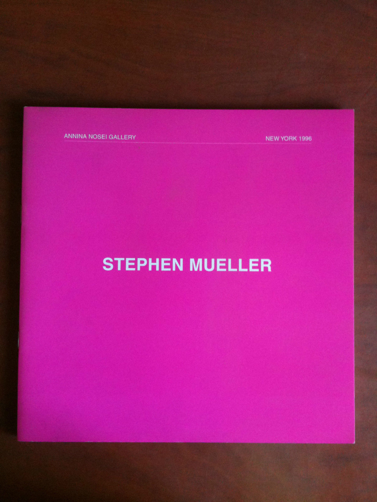 Exhibition Catalogue of Stephen Mueller Annina Nosei Gallery New York …