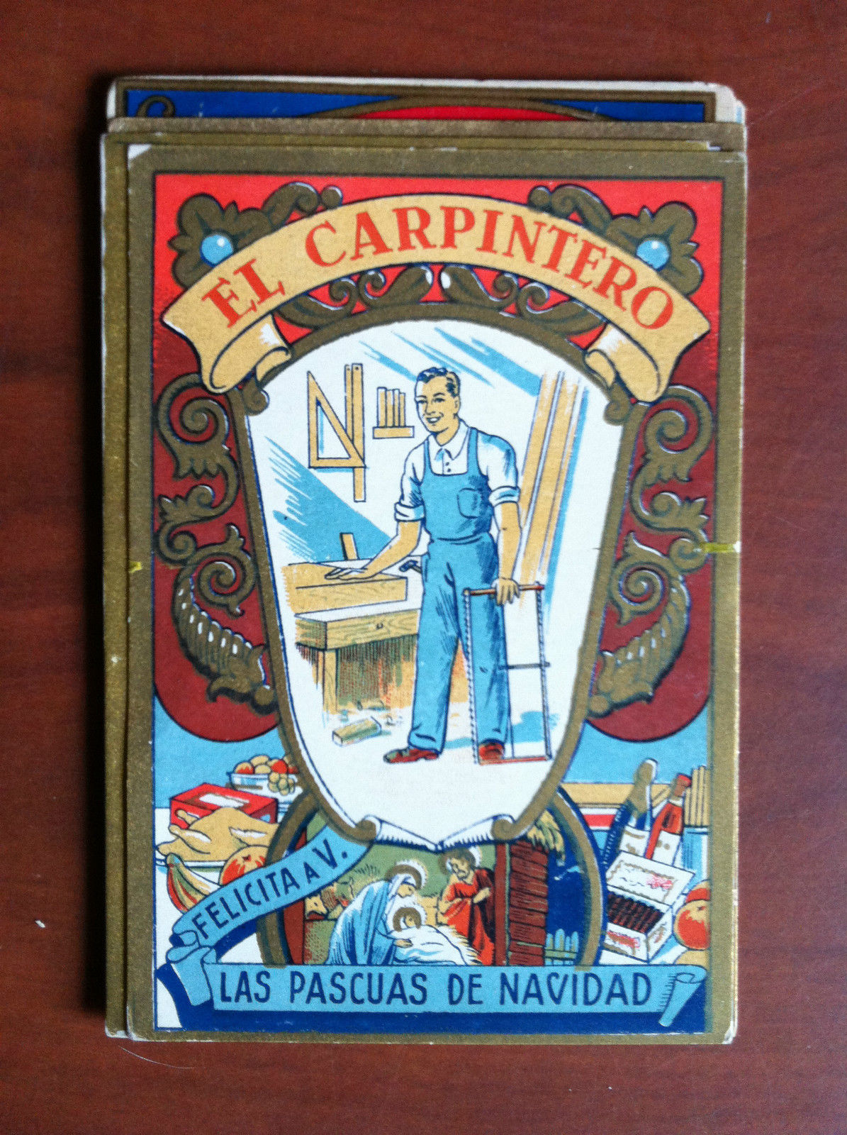 Felicitacion El Caprintero Pascuas de Navidad anos '50 - E9704