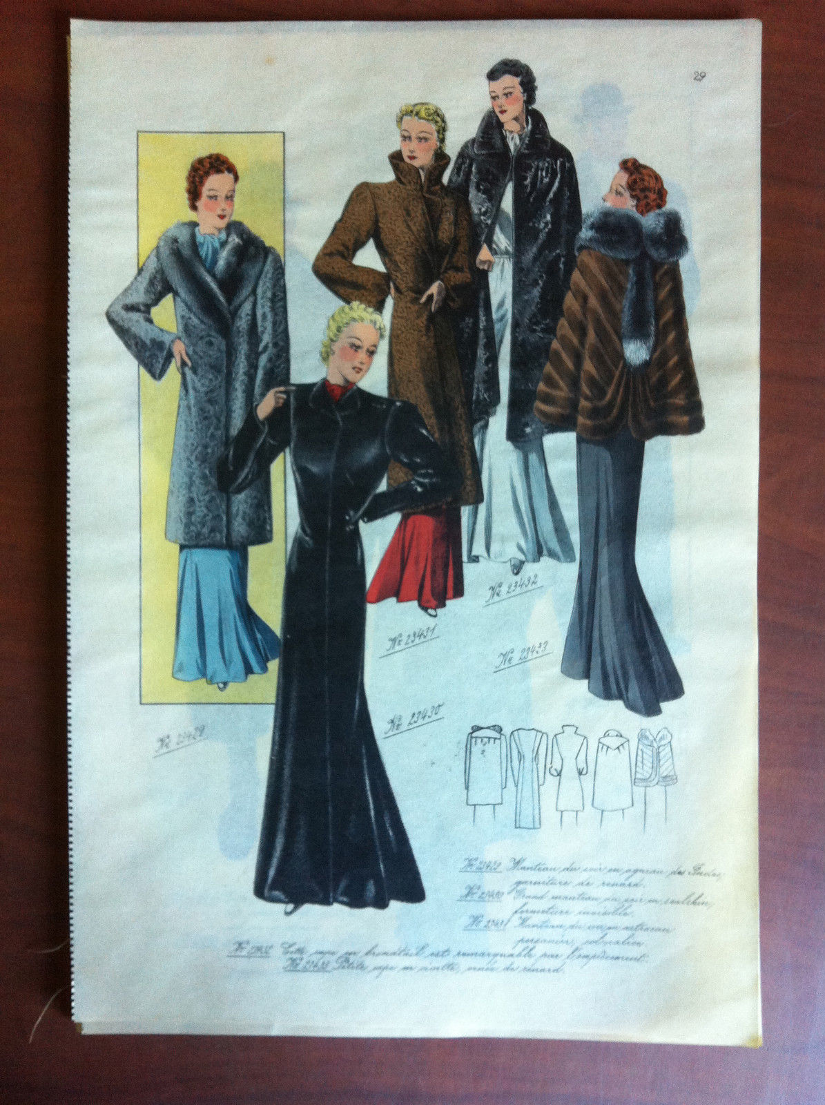 Figurino originale anni '30 Paris