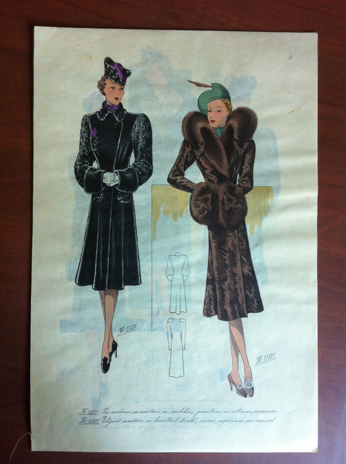 Figurino originale anni '30 Paris