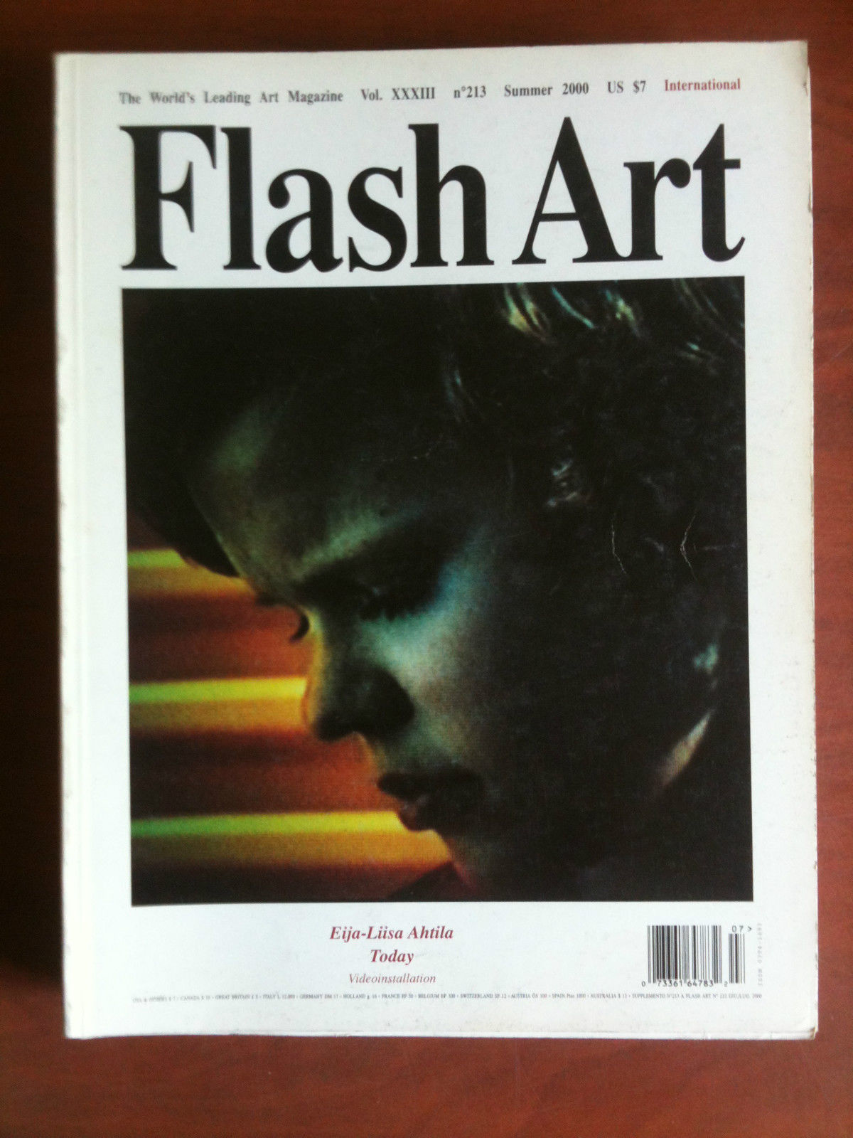 Flash Art International n^ 213 Summer 2000 cover Eija-Liisa Ahtila
