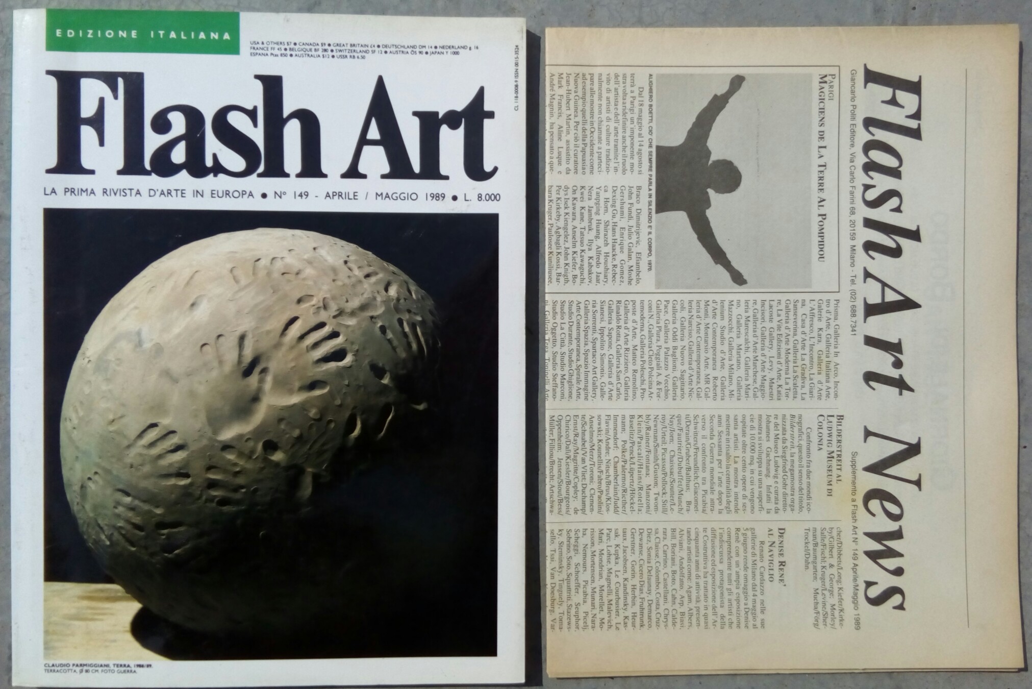 Flash Art n^ 149 Aprile/maggio 1989 con supplemento F.A. News
