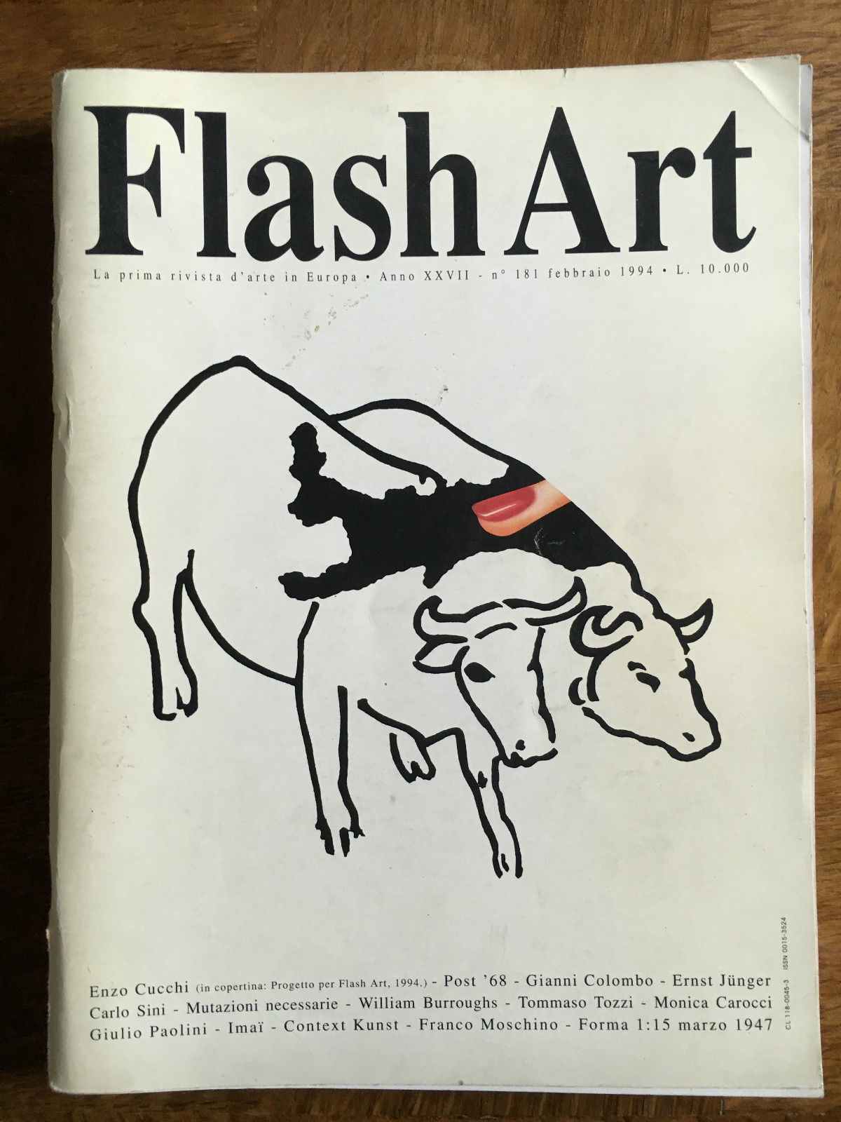 Flash Art n^ 181 Febbraio 1994 Cover Enzo Cucchi - …