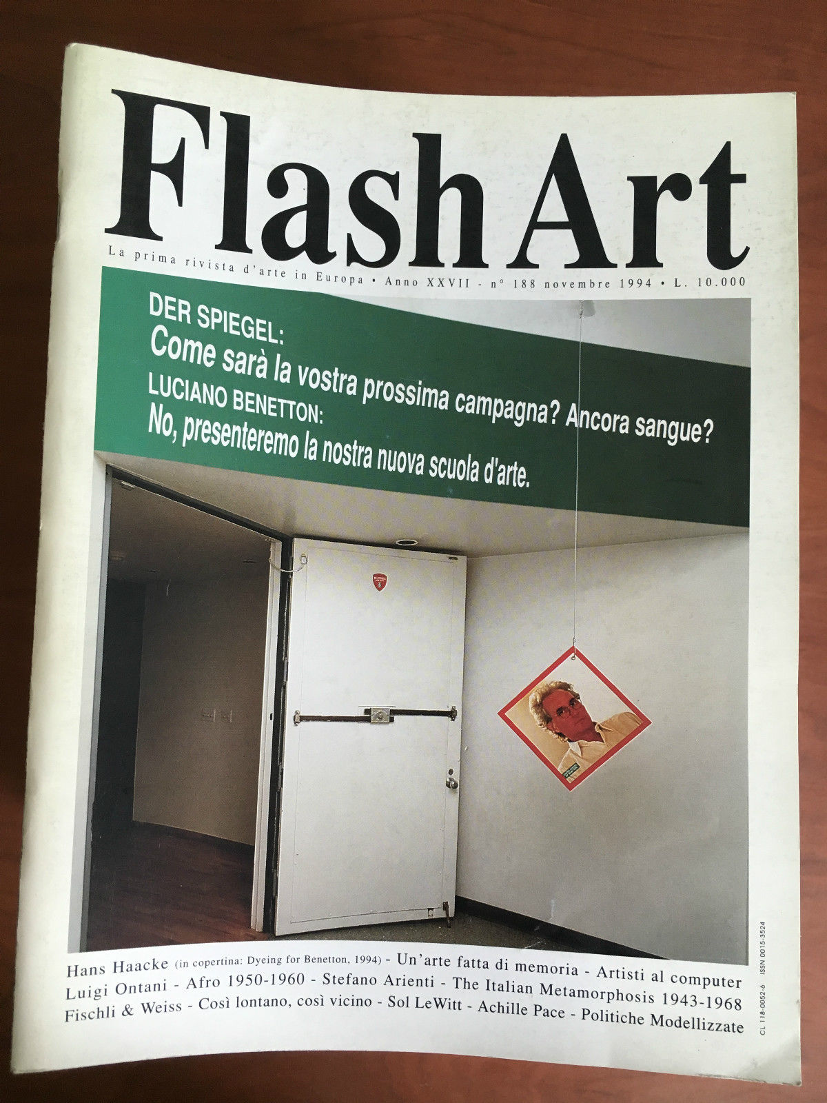 Flash Art n^ 188 Novembre 1994 Cover Hans Haacke - …