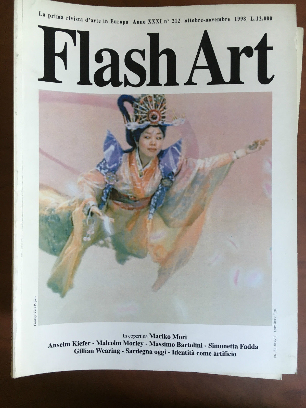 Flash Art n^ 212 Ottobre/Novembre 1998 Cover: Mariko Mori - …