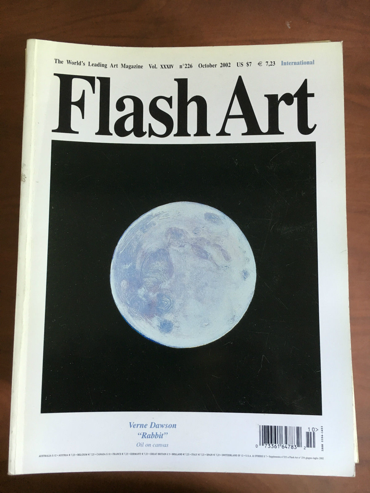Flash Art n^ 226 October 2002 Cover Verne Dawson - …