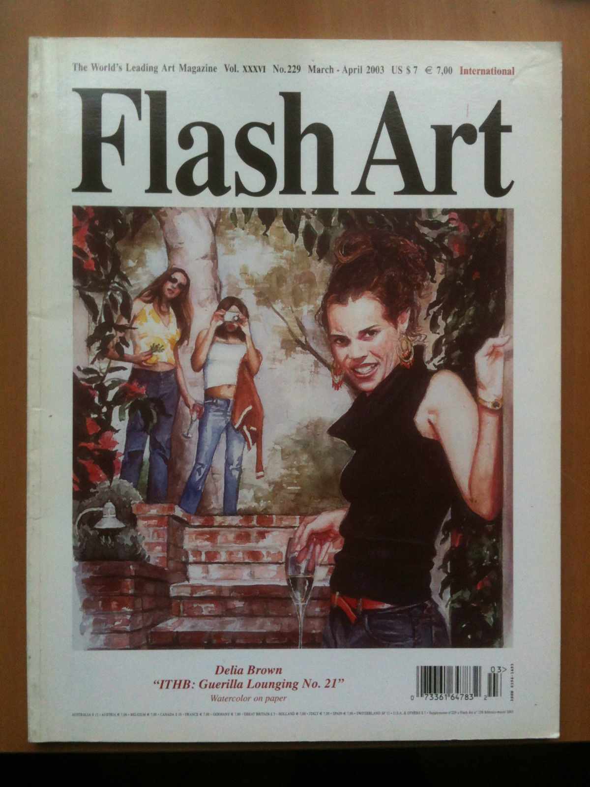 Flash Art n^ 229 march/april 2003 cover Delia Brown