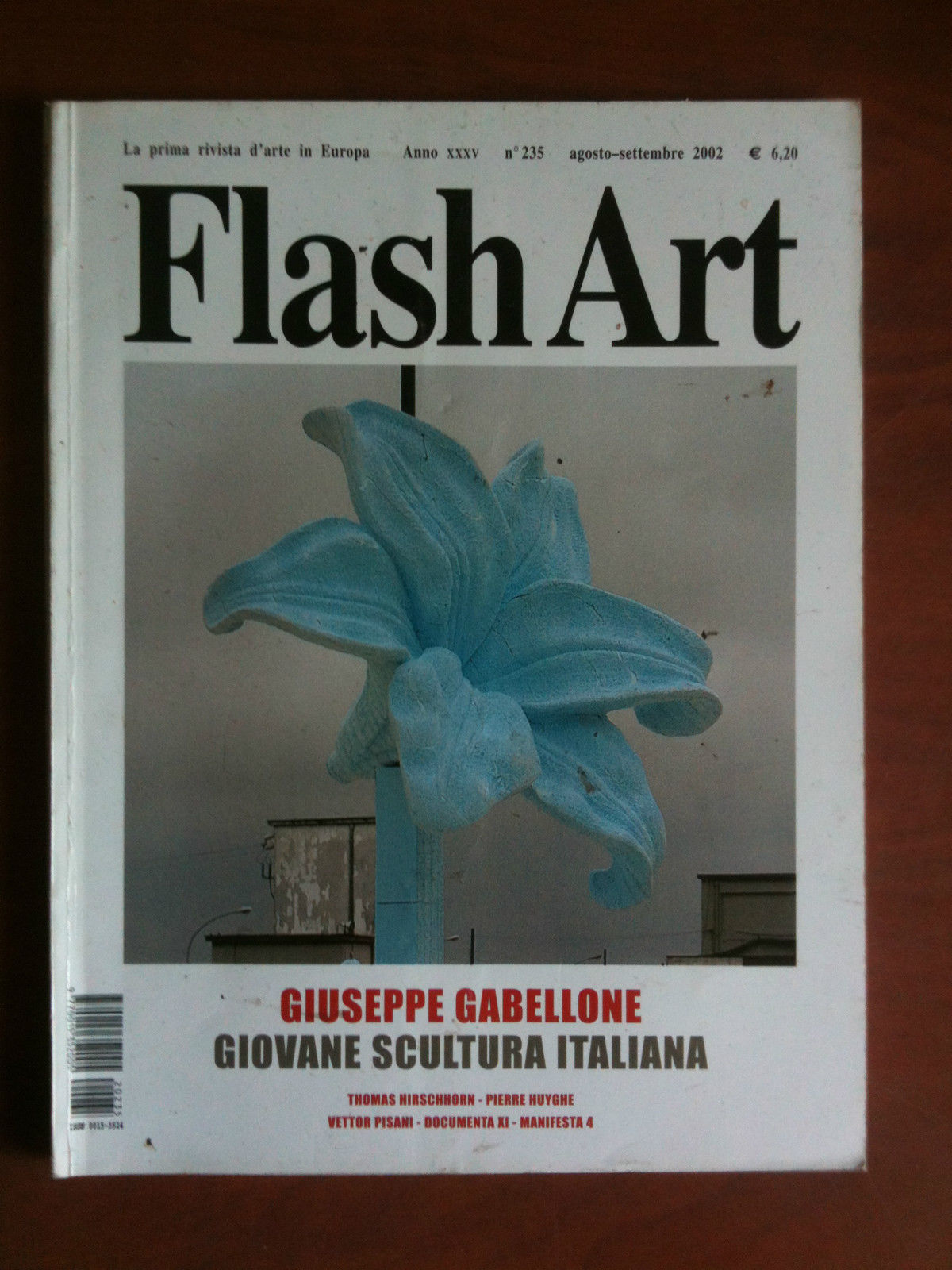 Flash Art n^ 235 Agosto-Settembre 2002 cover Giuseppe Gabellone