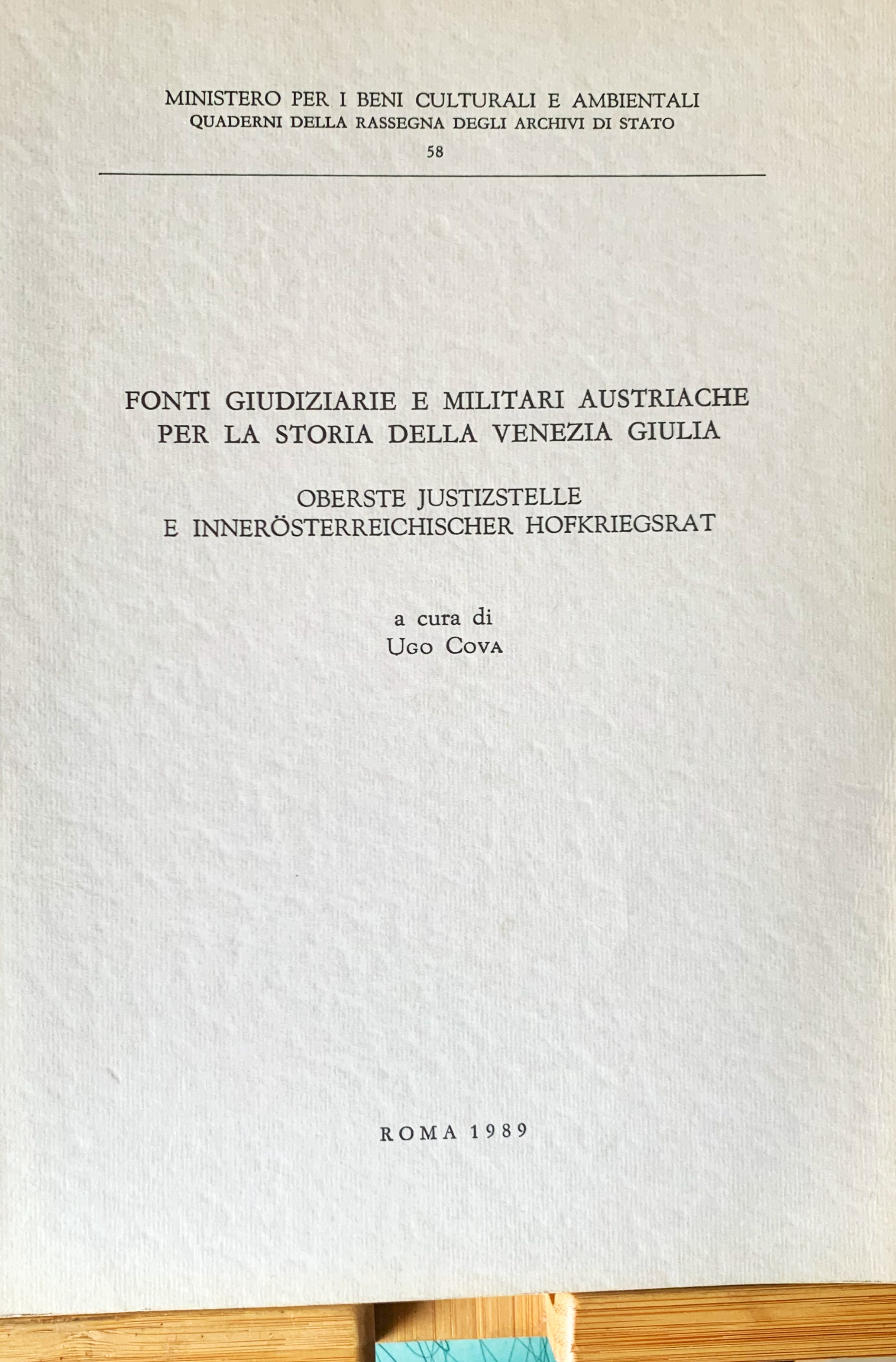 Fonti giudiziarie e militari austriache per la storia della Venezia …