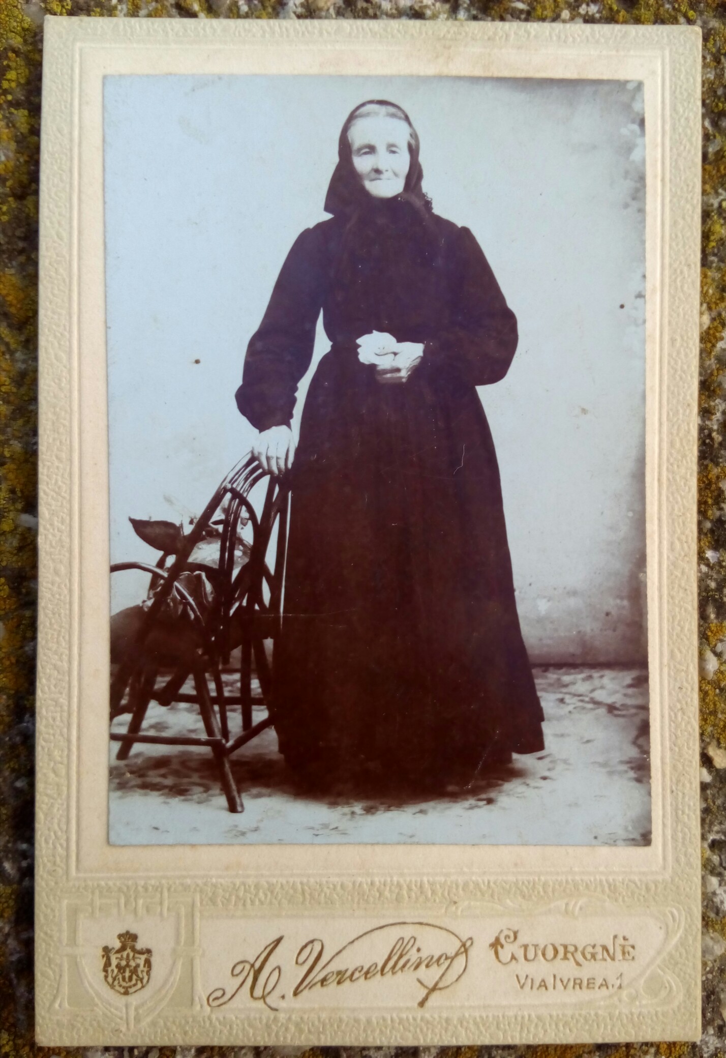 Fotografia formato carte da visite di Antonio Vercellino Cuorgnè