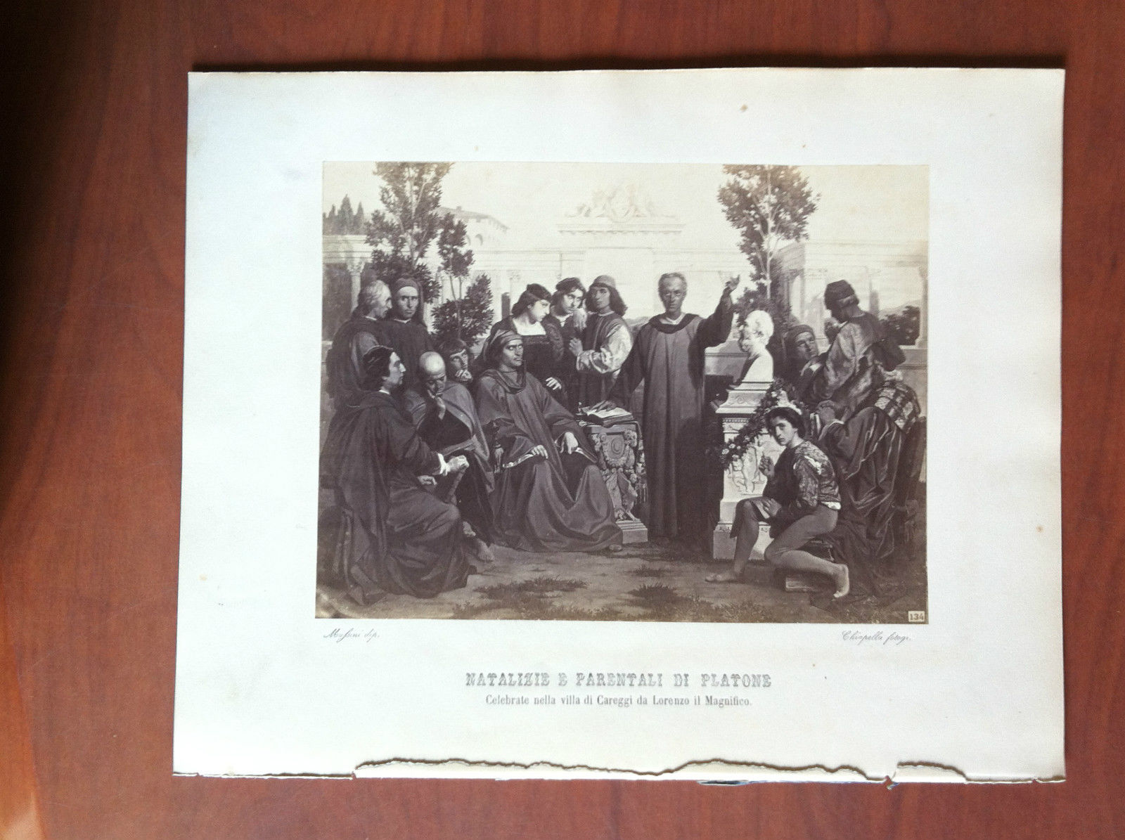 Fotografia originale 1863 Dipinto Mussini Foto Chiappella - E10439