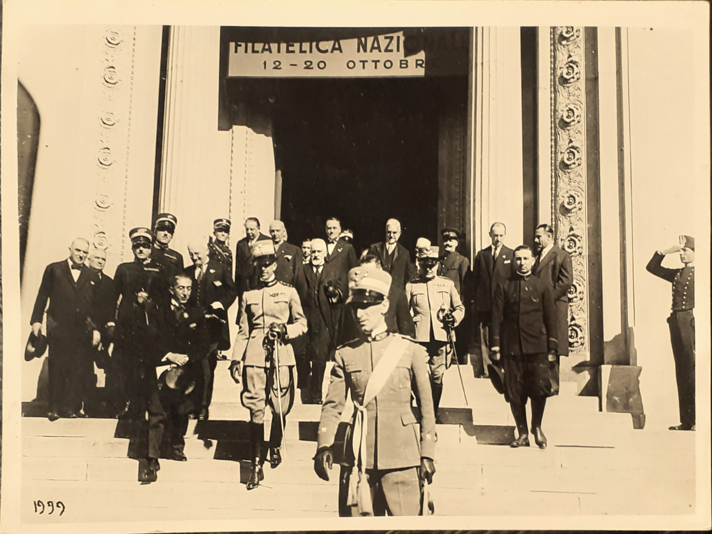 Fotografia originale anni '30 Expo. filatelica Torino Principe Umberto di …