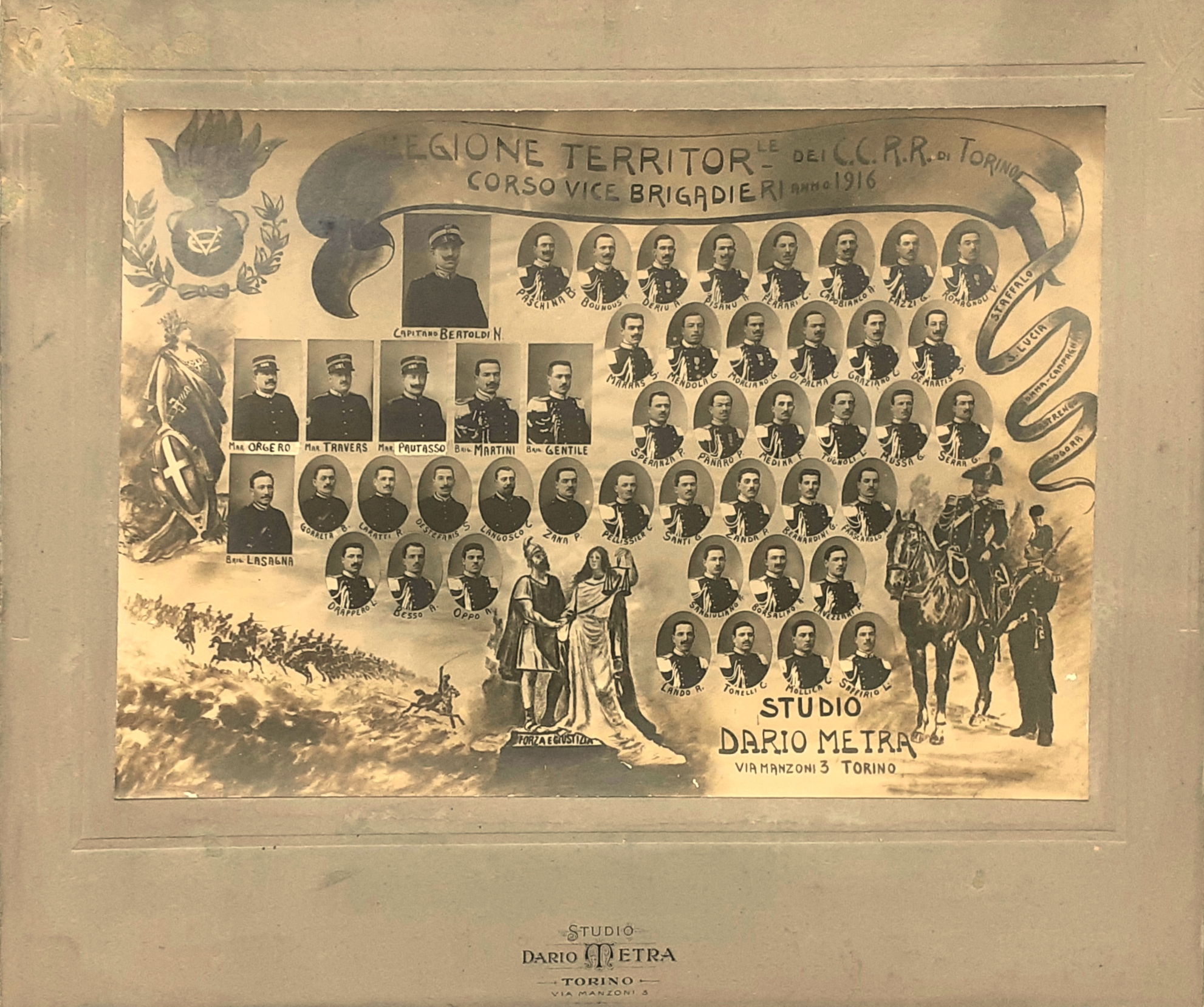 Fotografia originale Carabinieri Reali - foto Studio Dario Metra Torino …