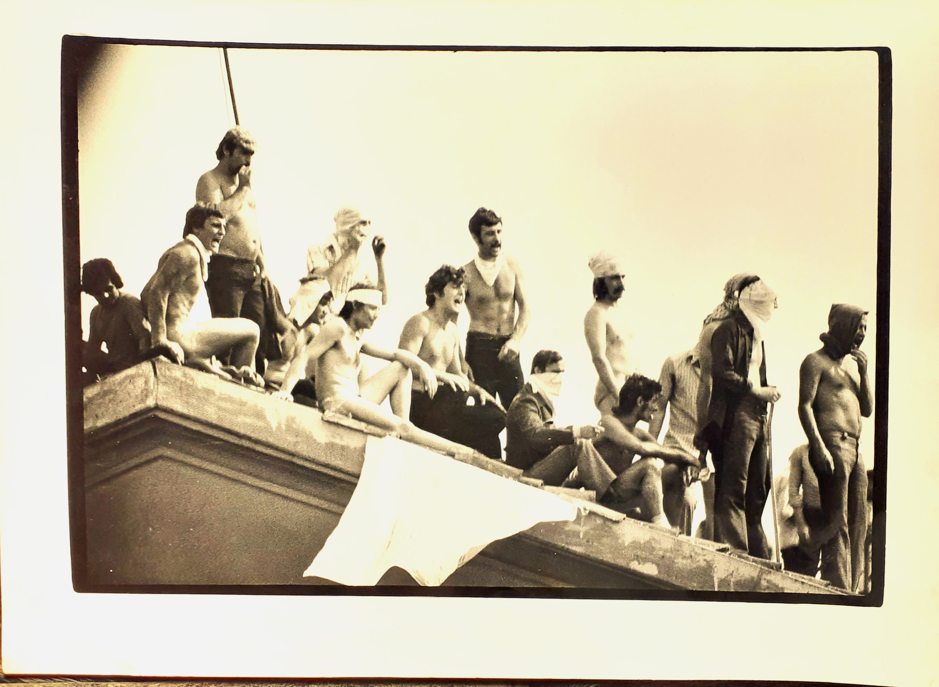 Fotografia originale "Carcere San Vittore protesta carceraria 1973