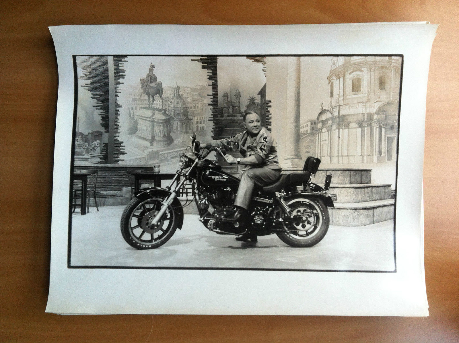 Fotografia originale Claudio Villa su Harley Davidson anni '80 - …