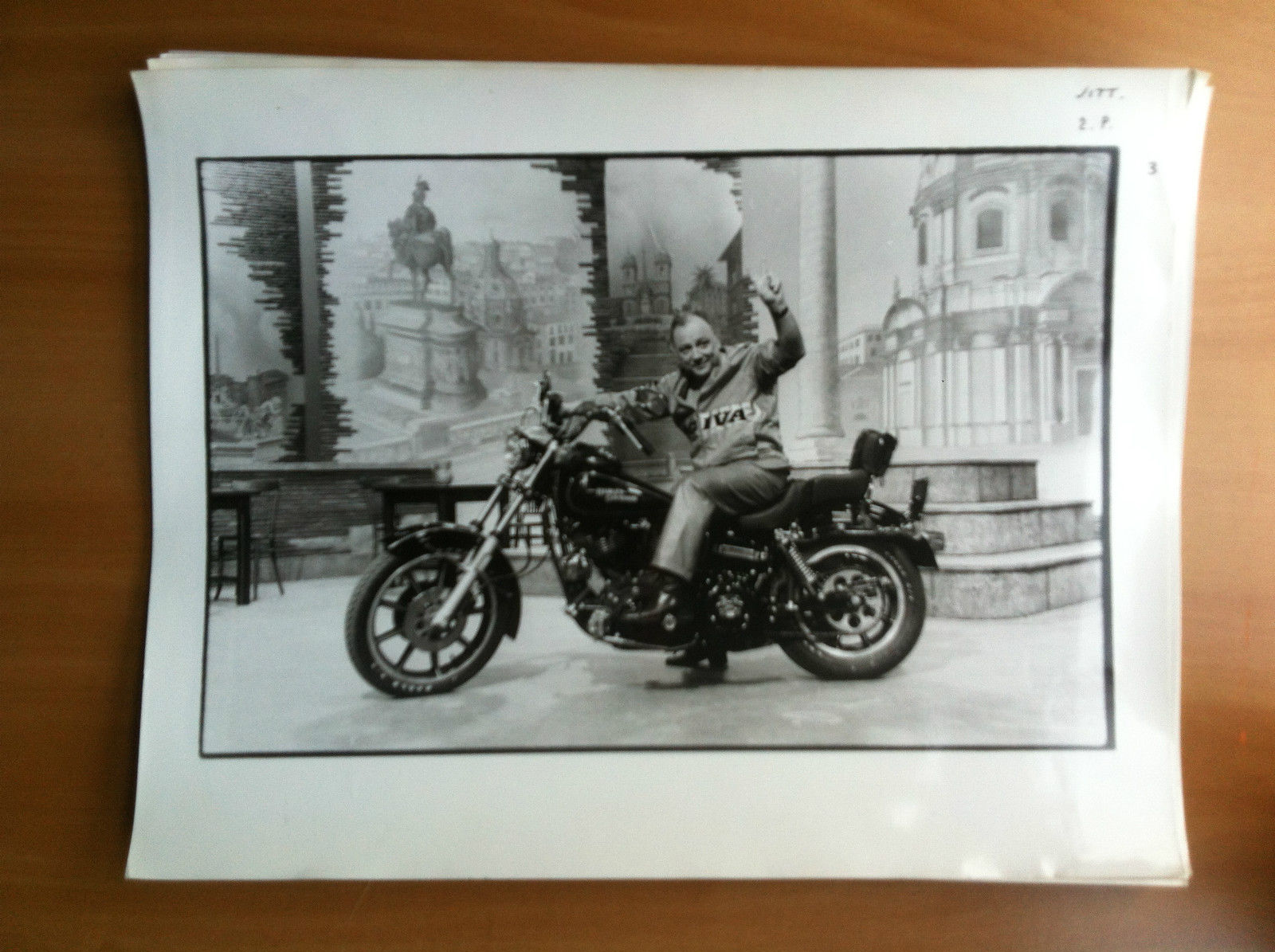 Fotografia originale Claudio Villa su Harley Davidson anni '80 - …