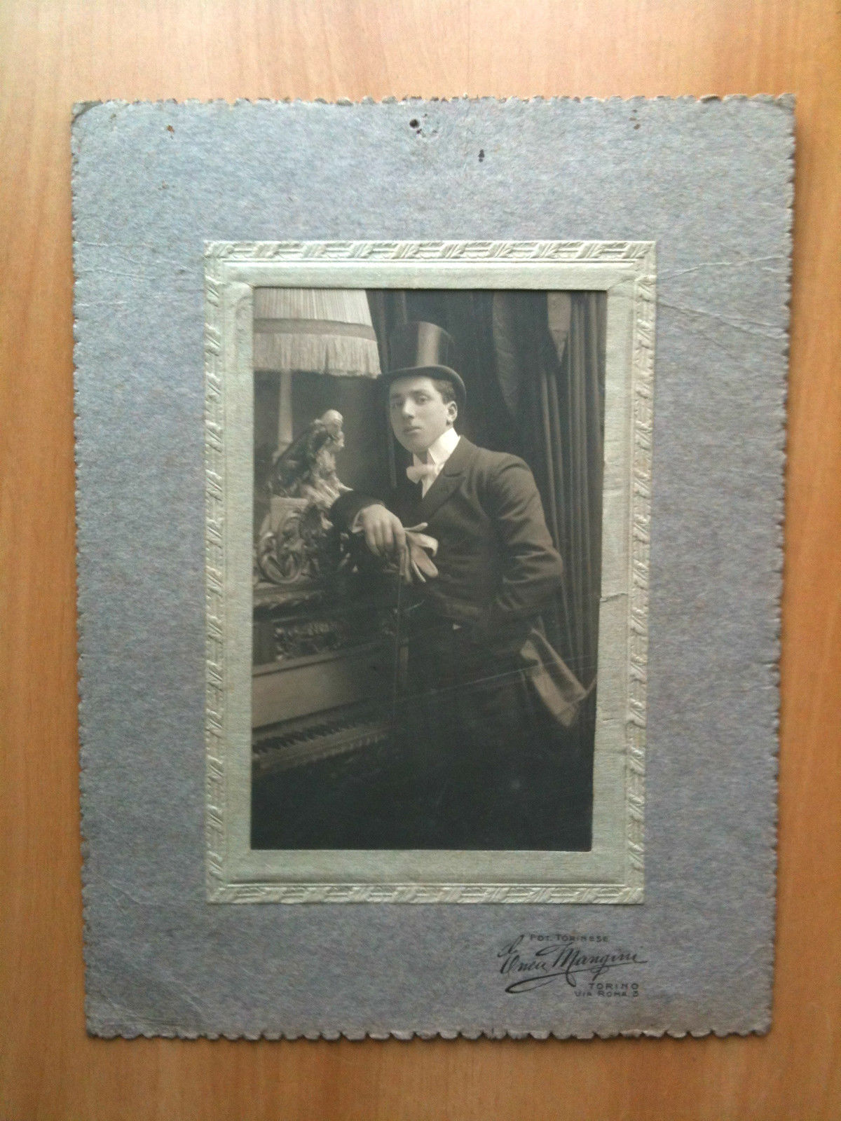 Fotografia originale prima metà '900 Fotografo Enea Mangini Torino "Luigi …