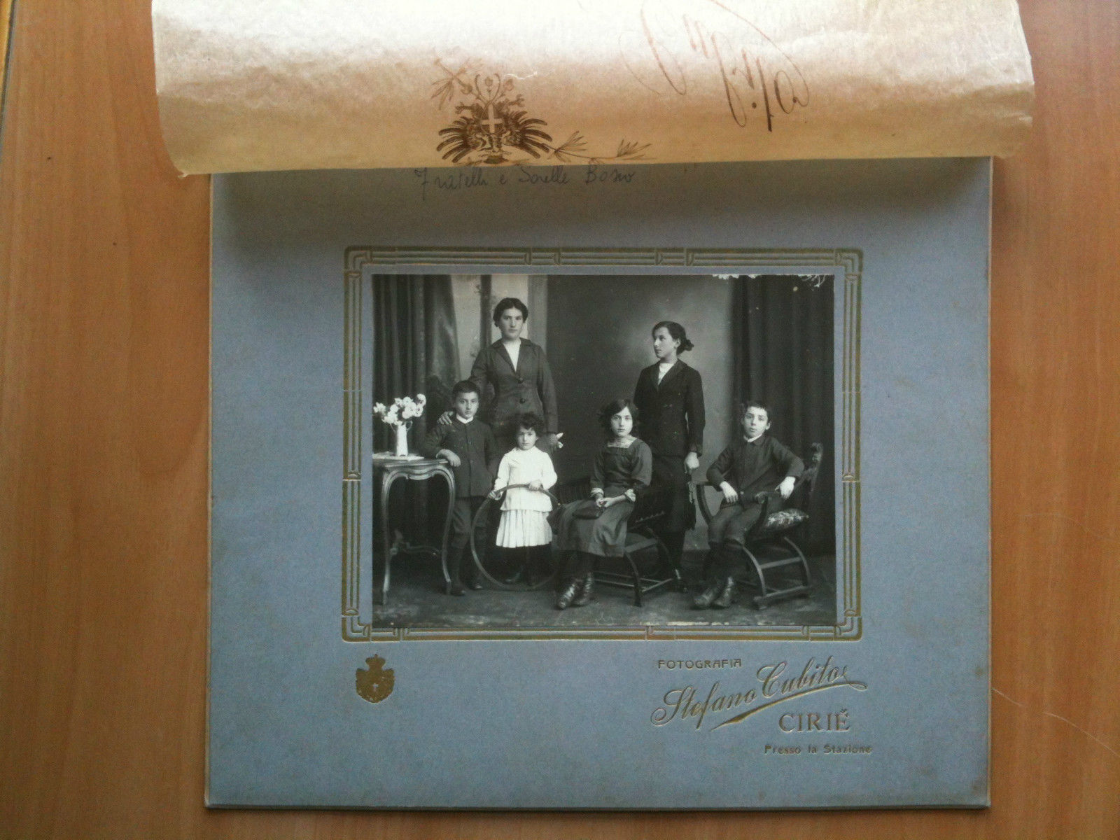 Fotografia originale prima metà '900 Fotografo Stefano Cubito Ciriè "Bosio"