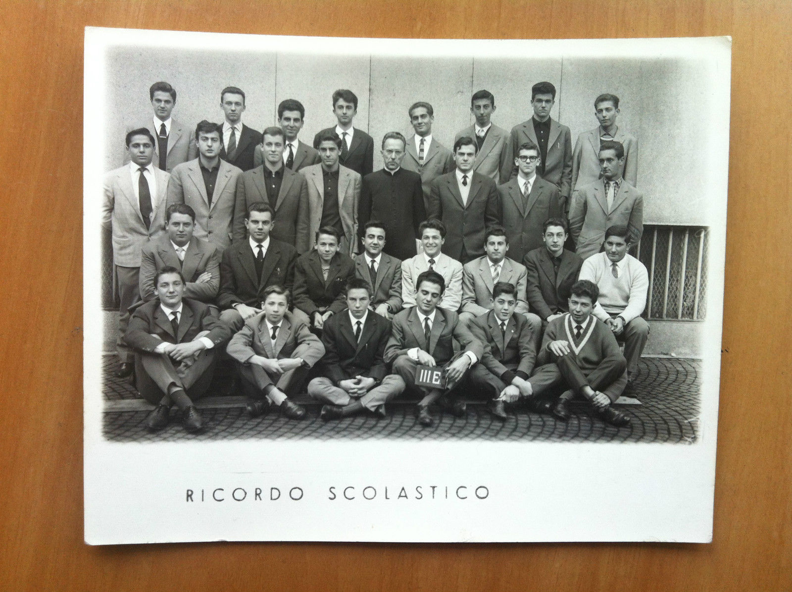 Fotografia originale ricordo scolastico Roberto Rosato fine anni '50 - …