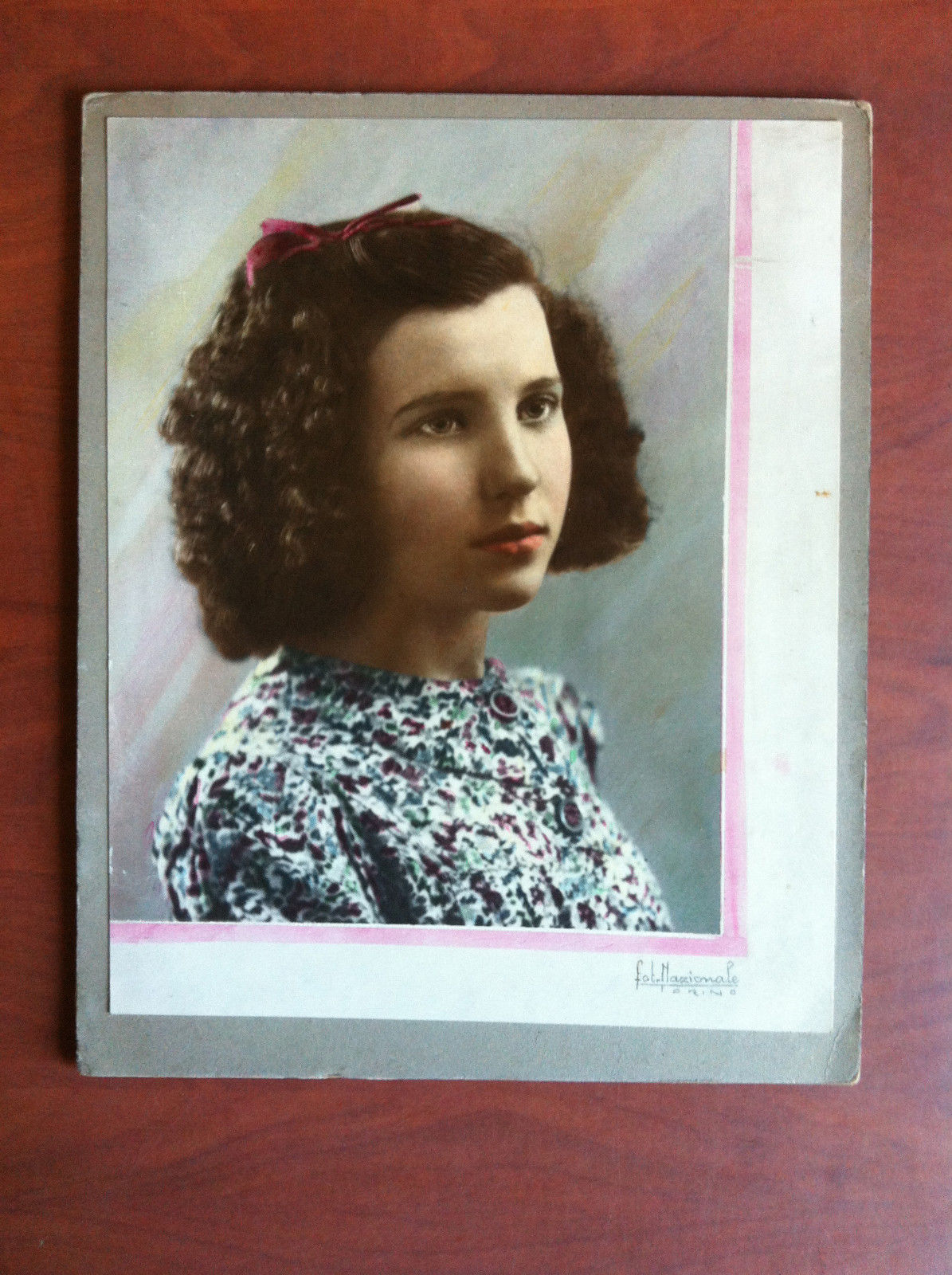 Fotografia originale ritratto di ragazzina anni '30 Fot. Nazionale TO …