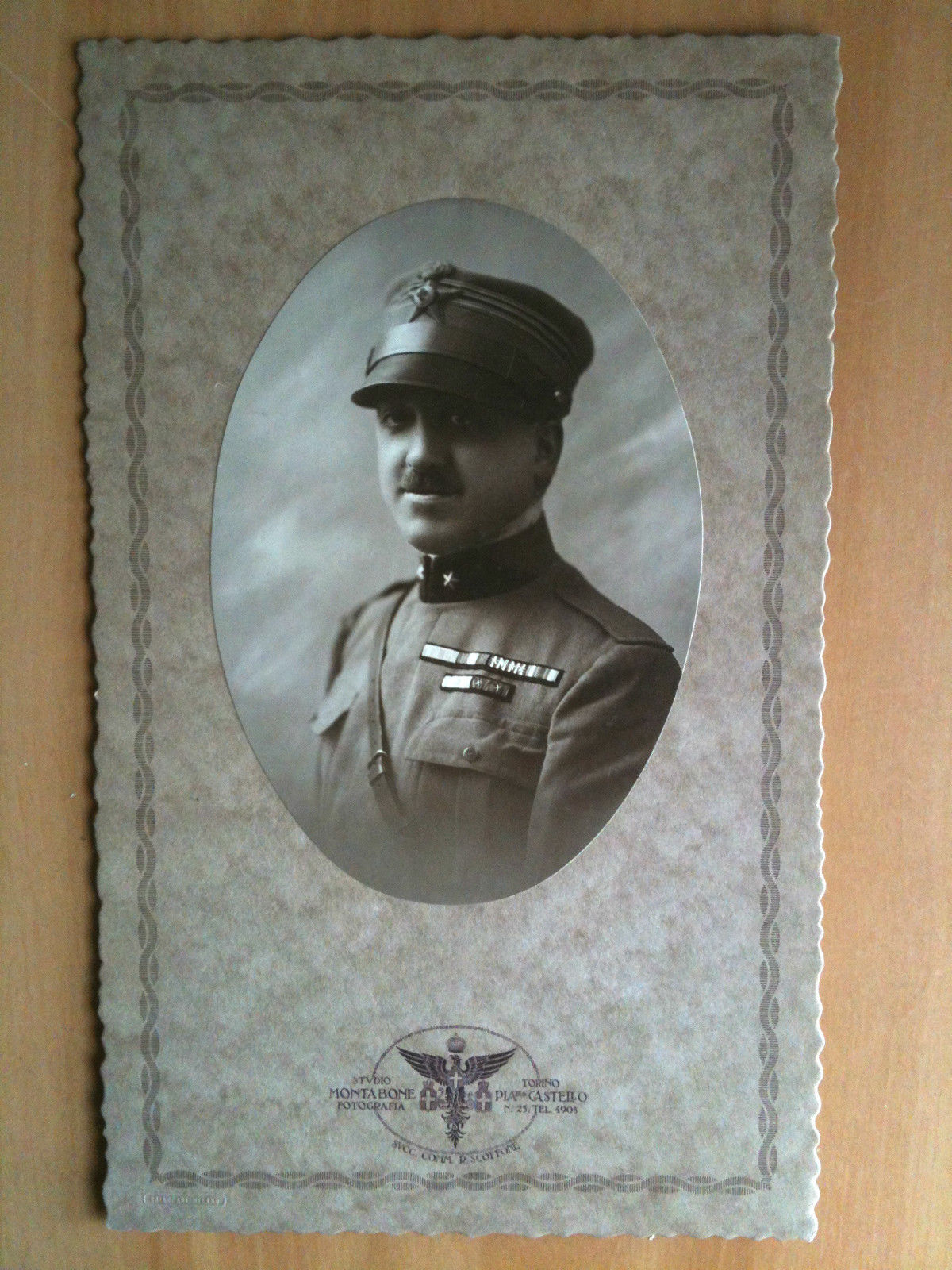 Fotografia originale Ritratto soldato inizi '900 Studio Montabone Torino