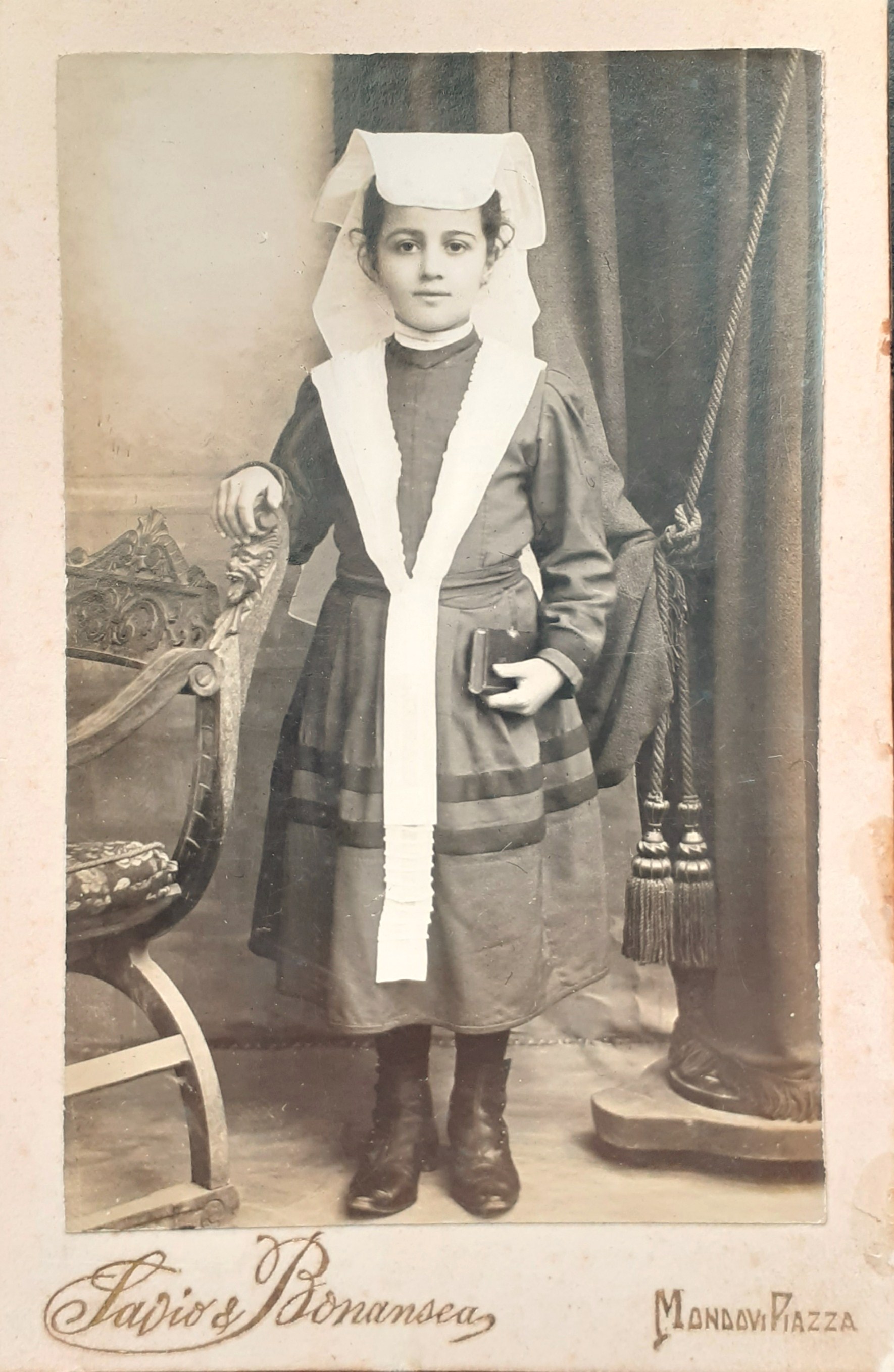 Fotografia originale Savio e Bonansea - Mondovì Piazza inizi '900