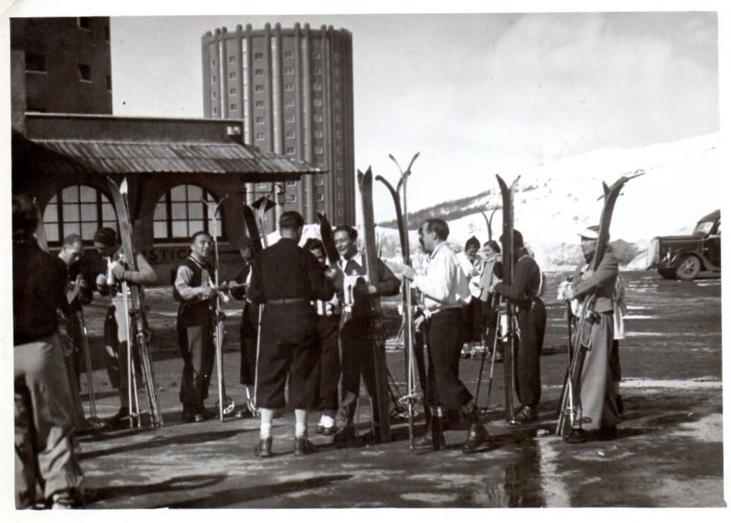 fotografia originale Sci Sestrières anni '30