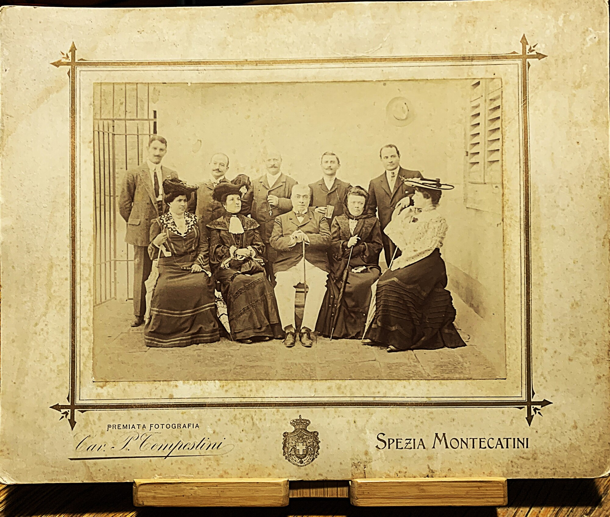 Fotografia stampa all'albume Tempestini Spezia Montecatini 1895 ca.