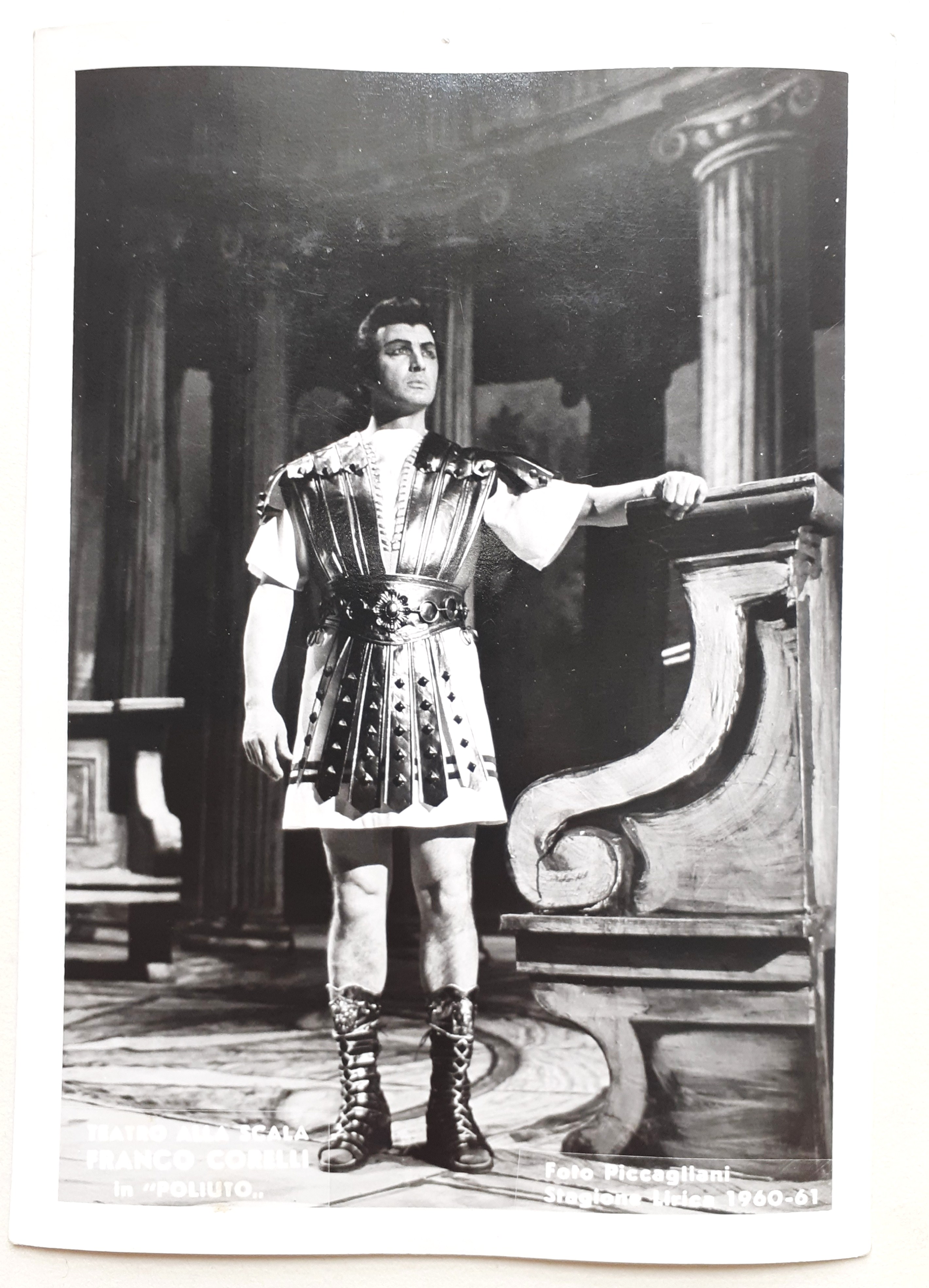 Franco Corelli in "Poliuto" fotografia originale di E. Piccagliani 1960