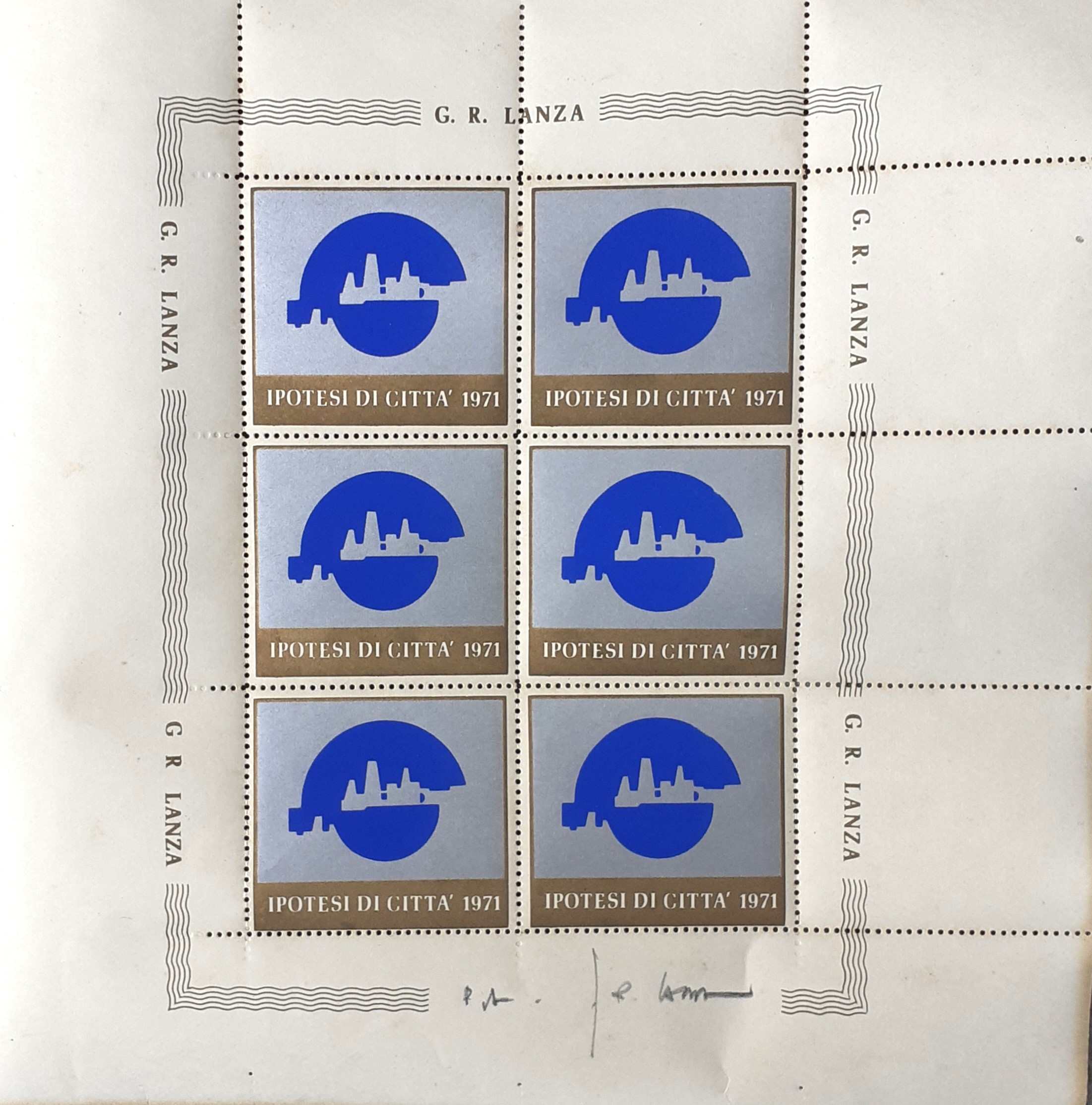 G.R. Lanza Multiplo "Ipotesi di Città" 1971
