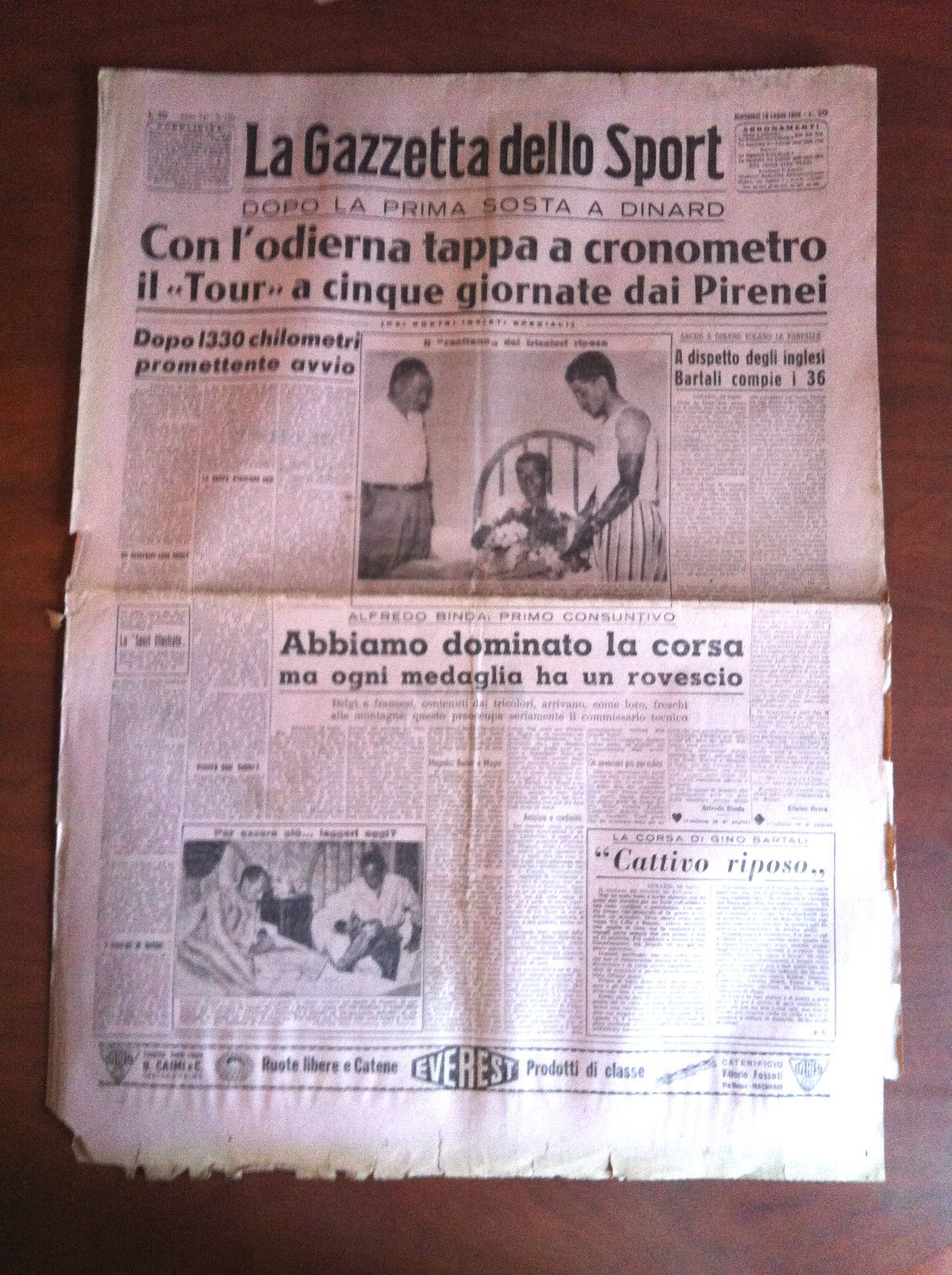 Gazzetta dello sport 19 Luglio 1950 Tour de France - …