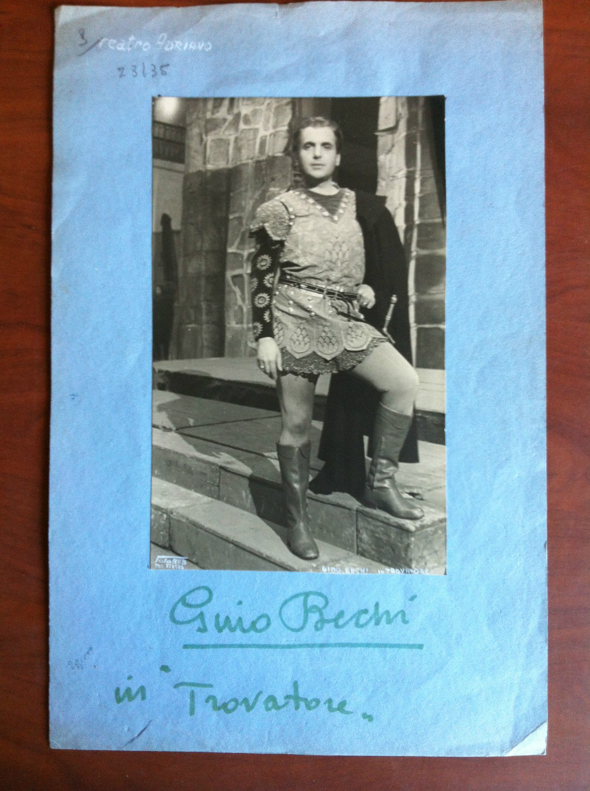 Gino Bechi in "Trovatore" fotografia originale anni '40 - E7559