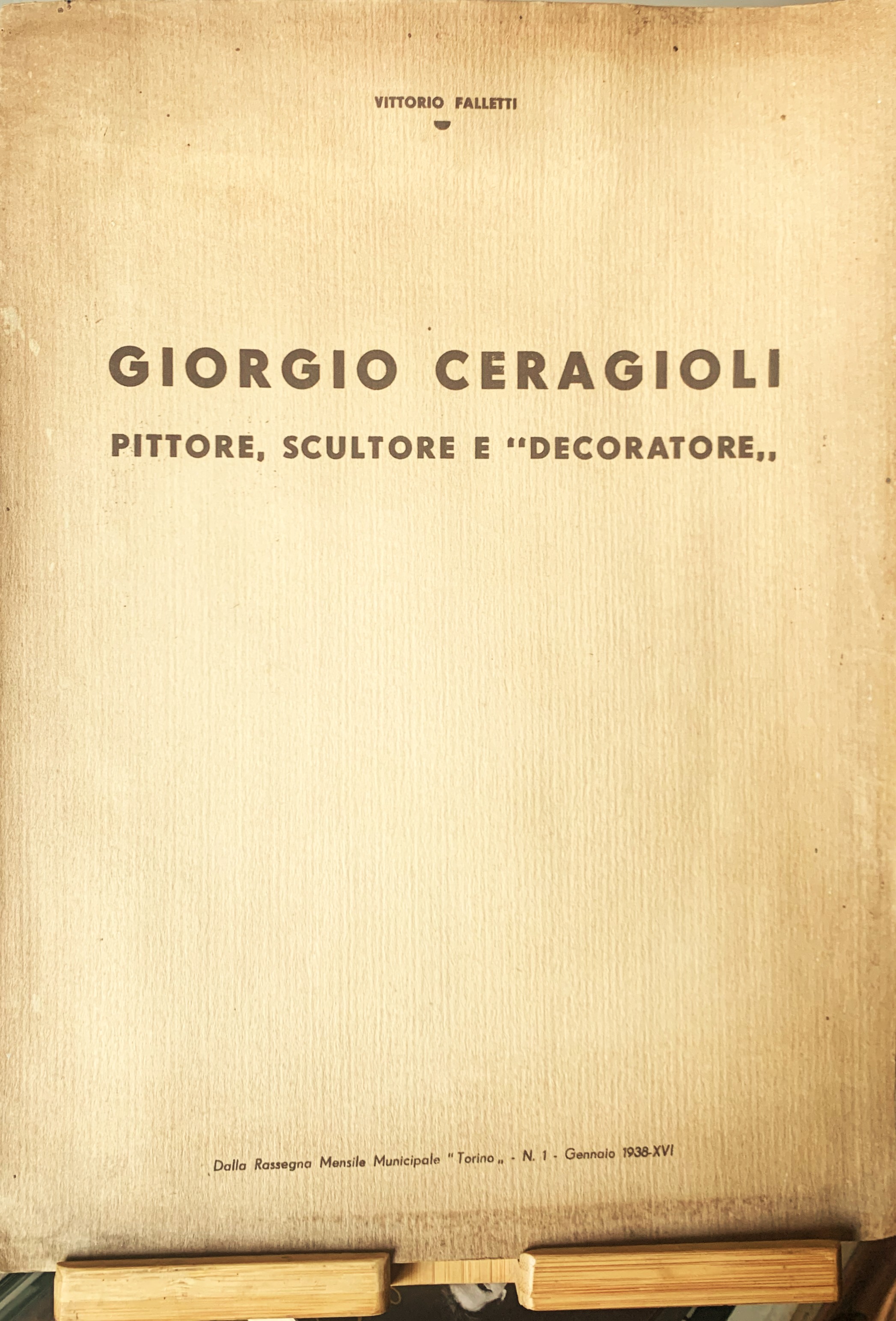 Giorgio Ceragioli. Pittore, Scultore e "Decoratore"
