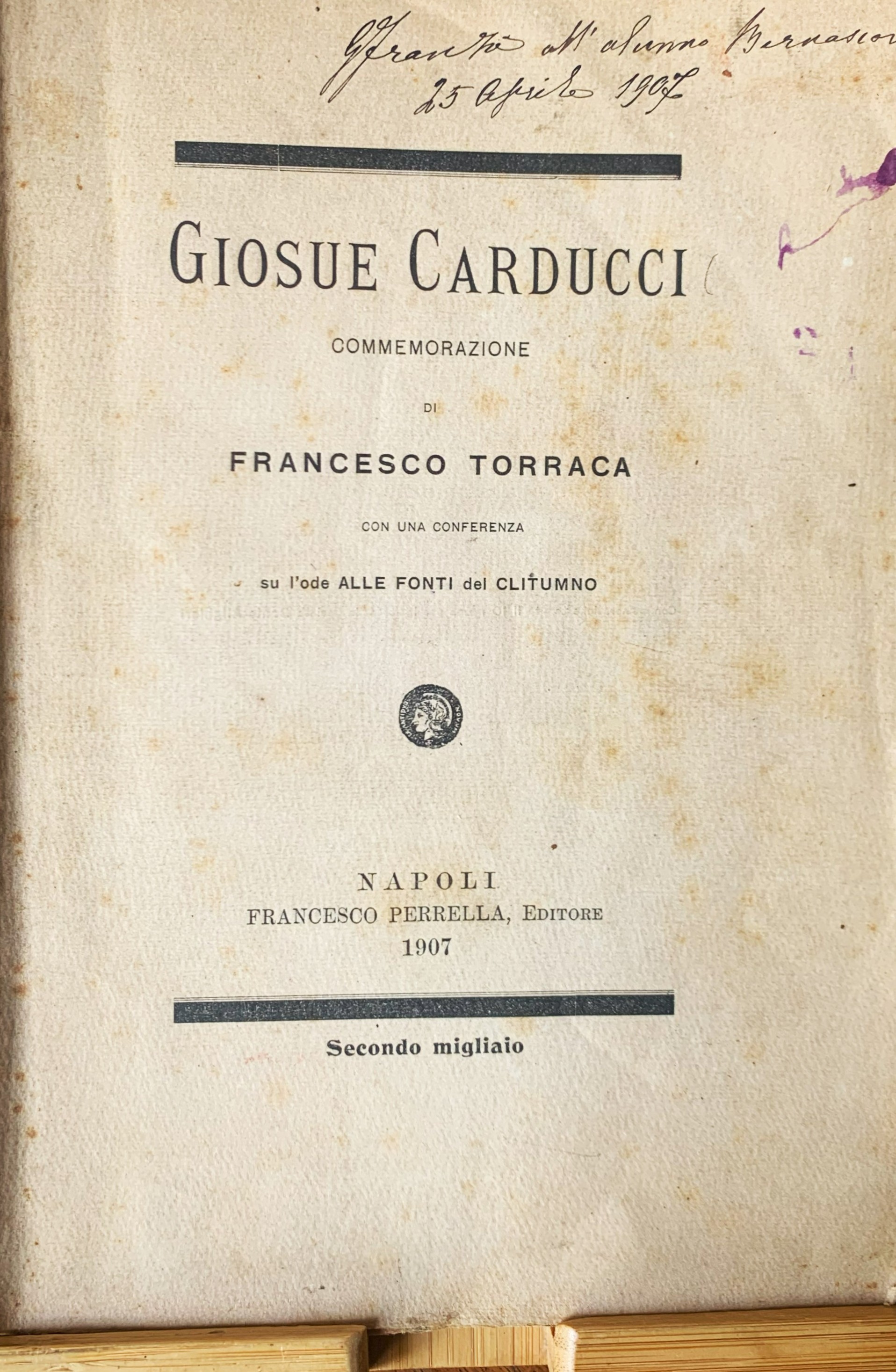 Giosuè Carducci. Commemorazione di Francesco Torraca con una conferenza su …