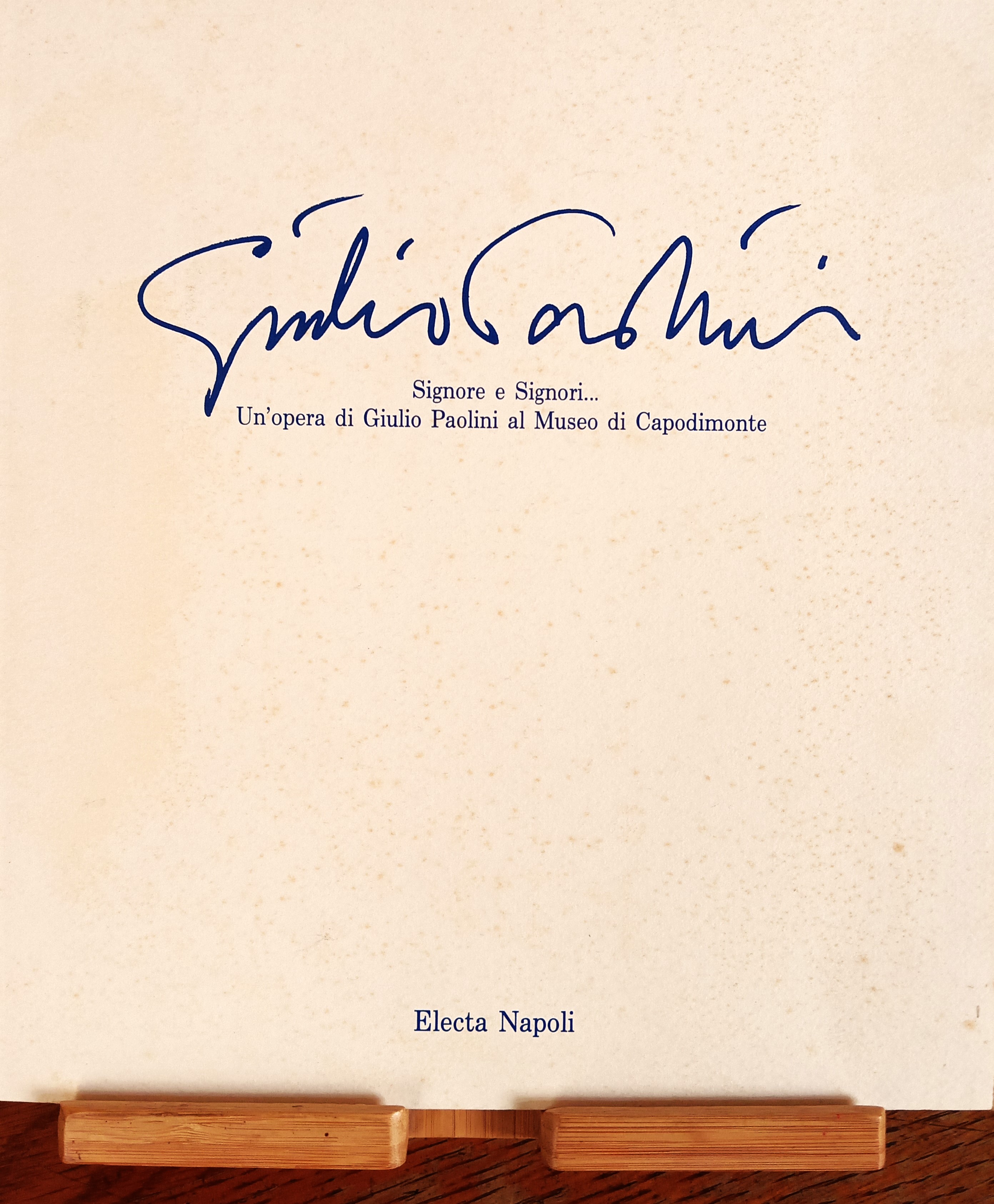 Giulio Paolini: Signore e Signori. . . Un'opera di Giulio …