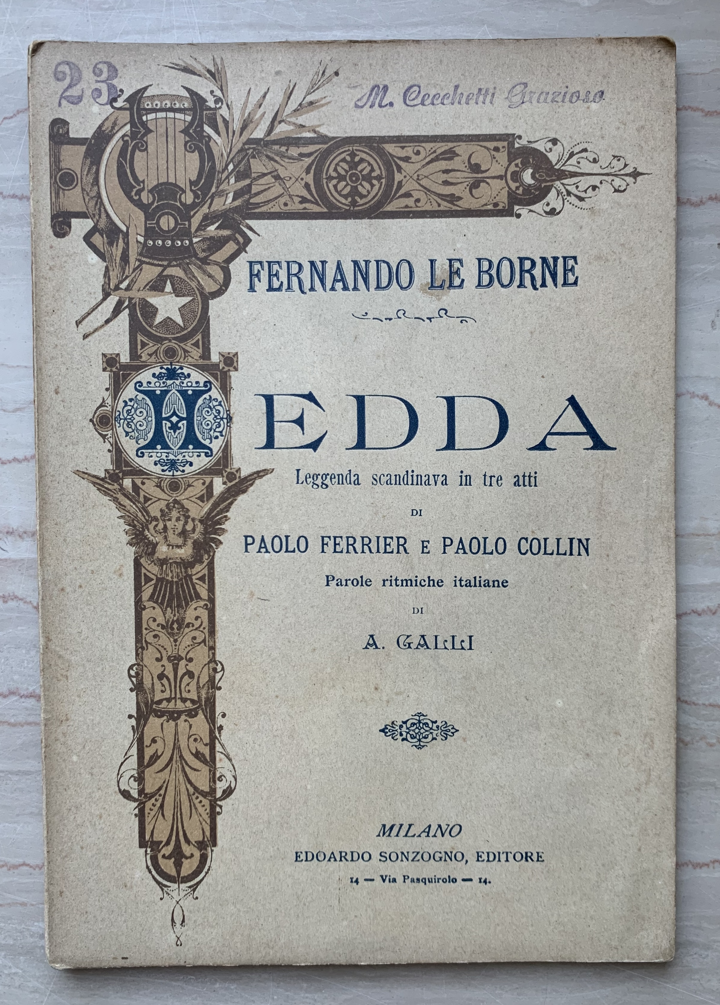 Hedda. Leggenda scandinava in tre atti