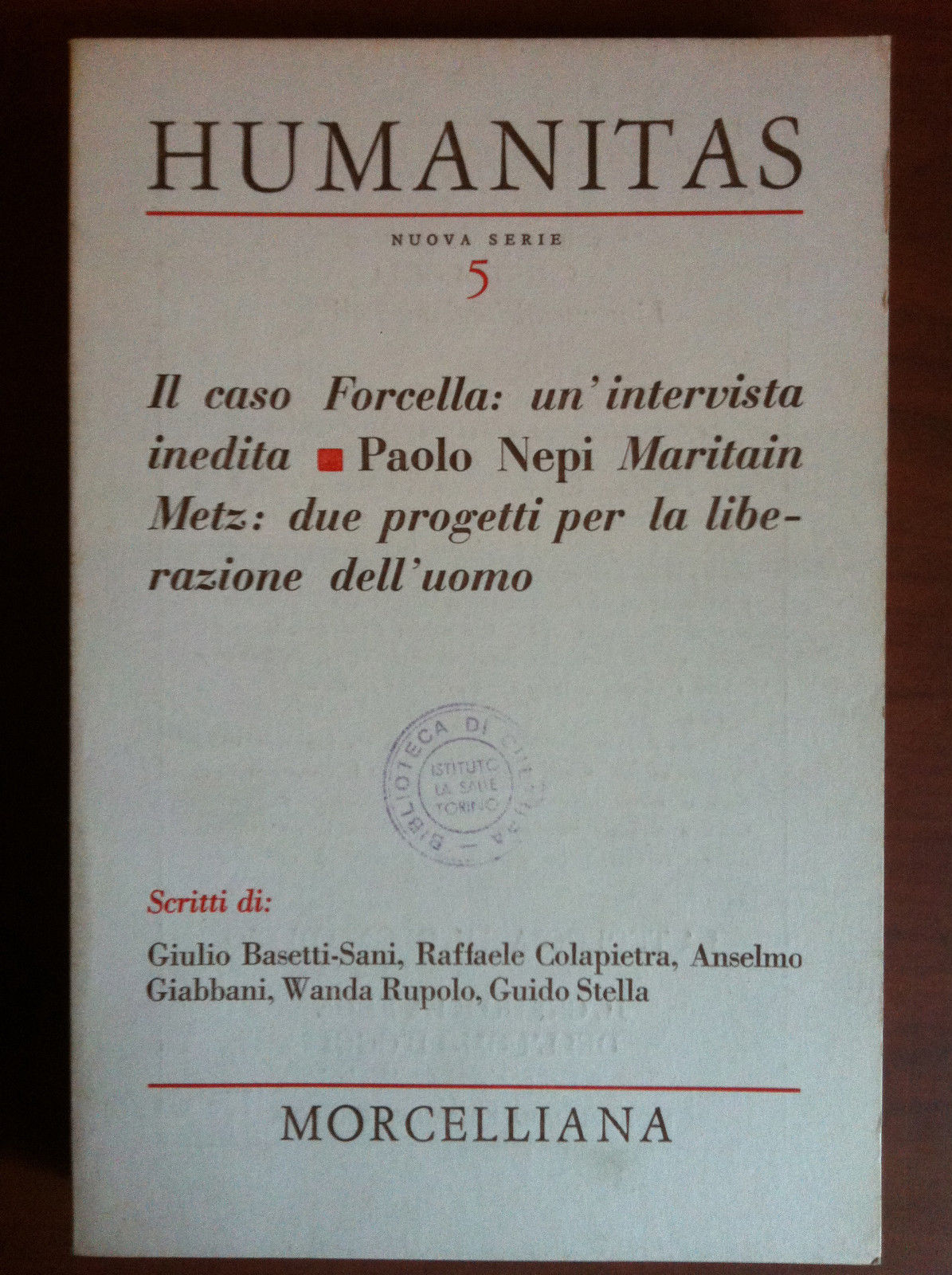 Humanitas Anno XXIX n^ 5 Maggio 1974 Morcelliana Editrice - …