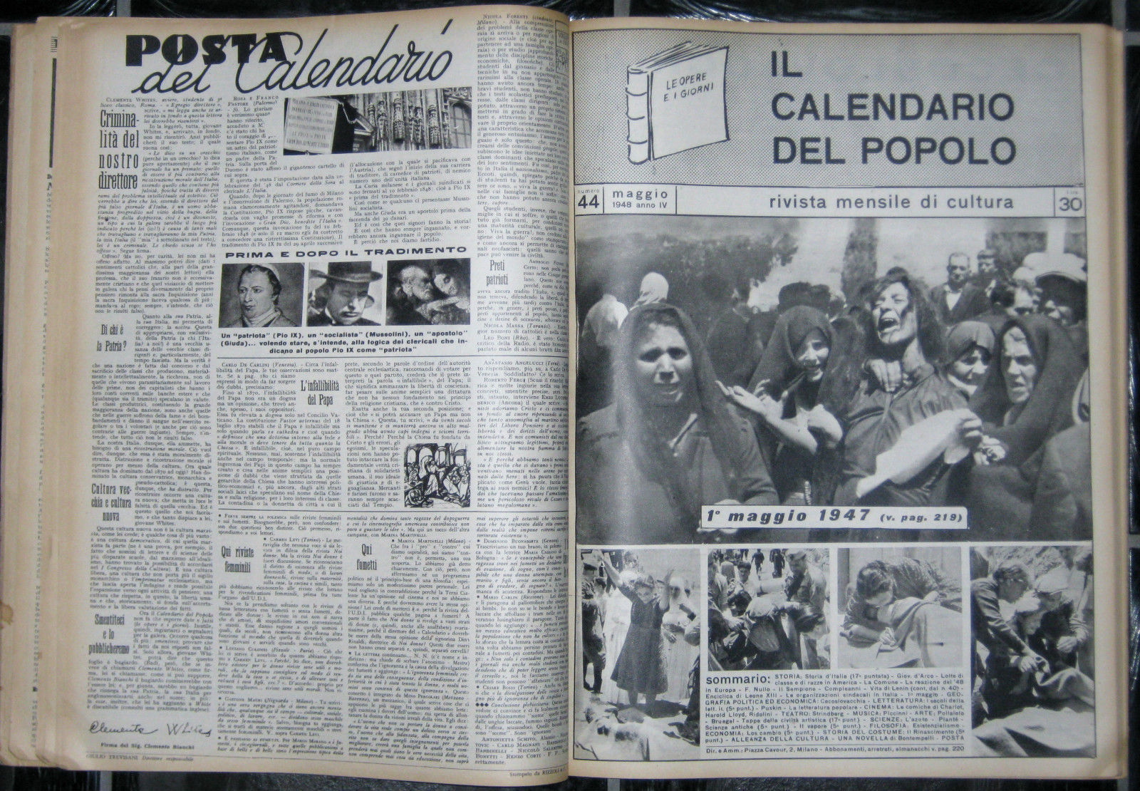Il calendario del popolo annata 1948 completa