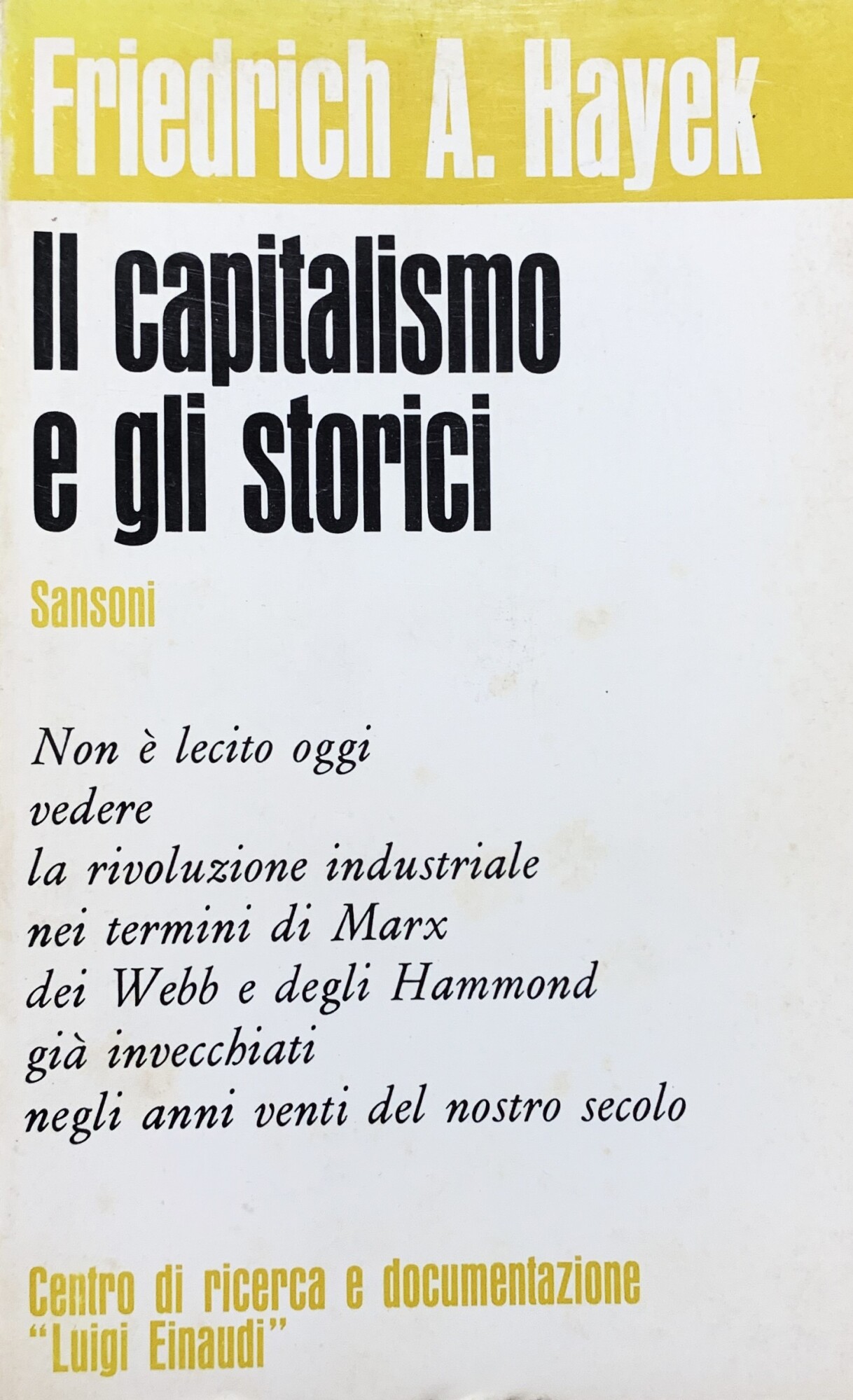 Il capitalismo e gli storici