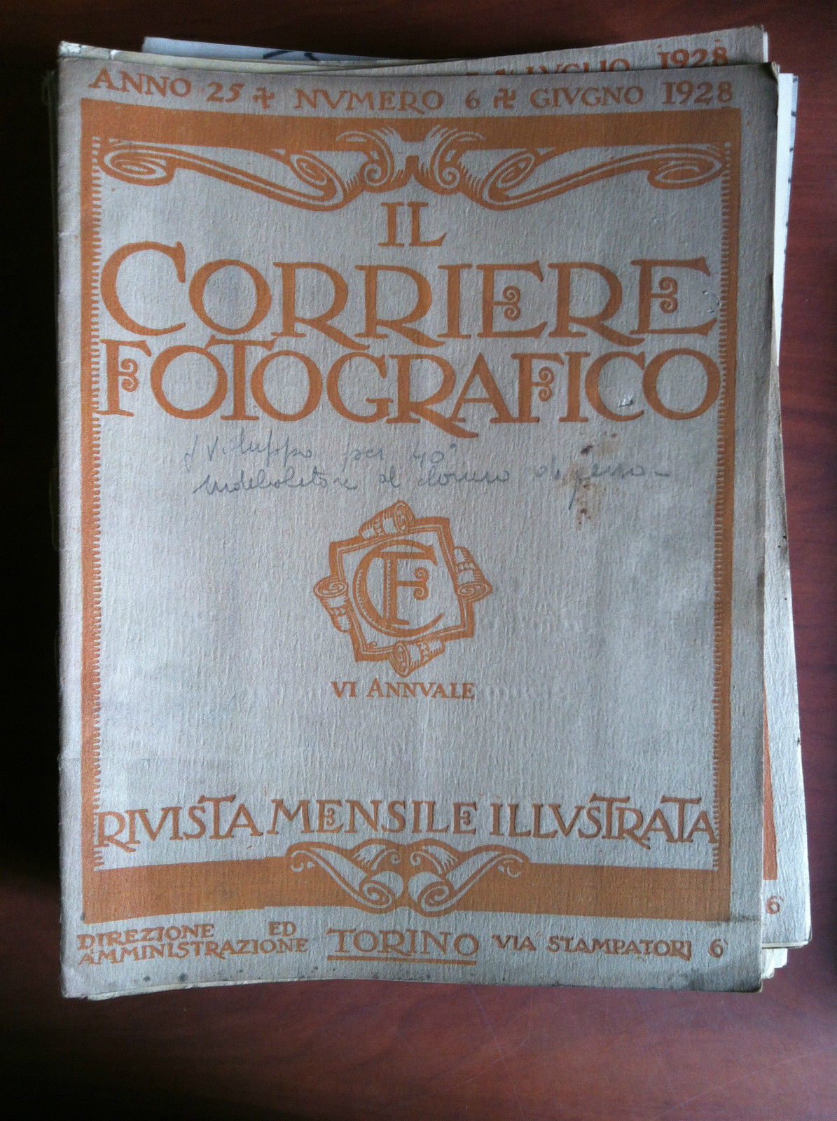 Il Corriere Fotografico anno 25 n^ 6 Giugno 1928 - …