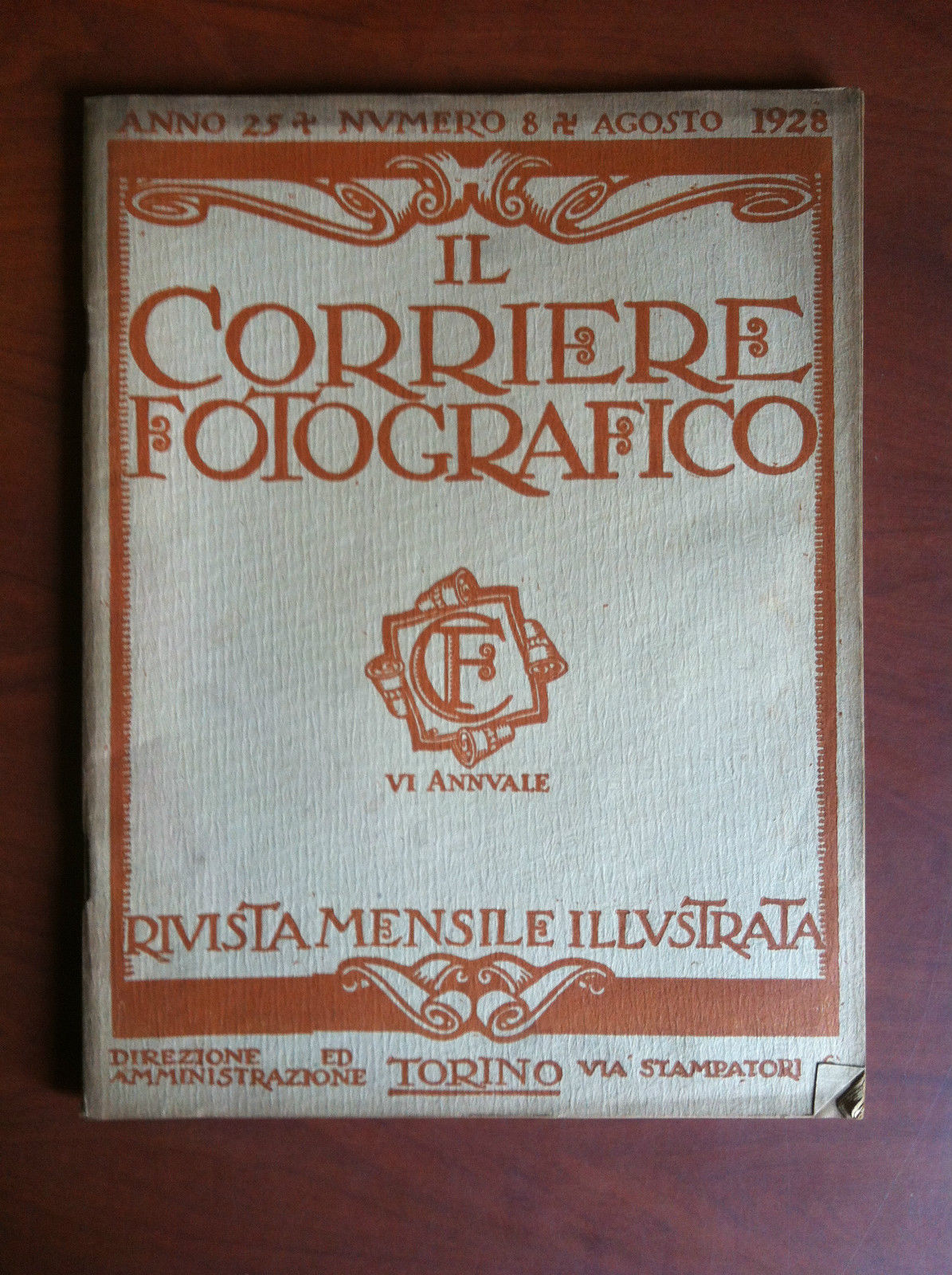 Il Corriere Fotografico anno 25 n^ 8 Agosto 1928 - …