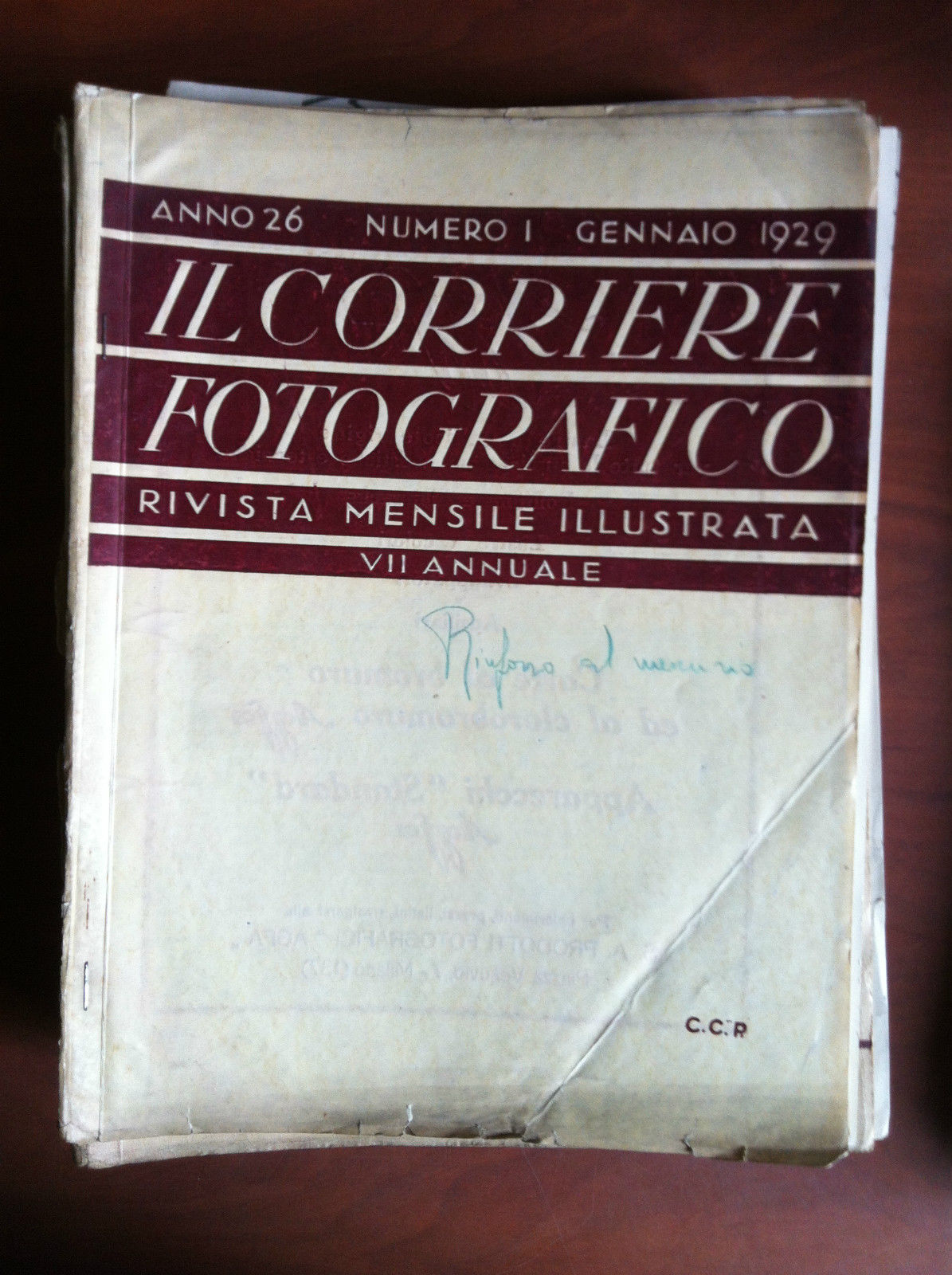 Il Corriere Fotografico anno 26 n^ 1 Gennaio 1929 - …