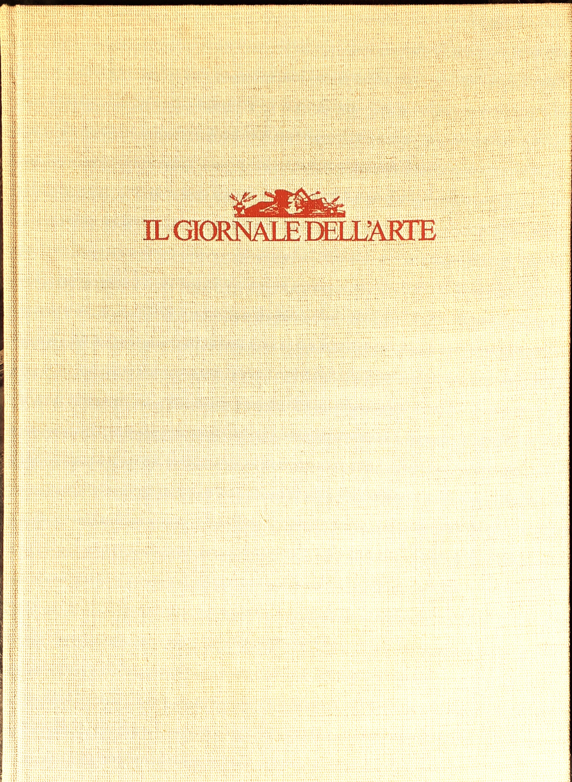 Il Giornale dell'Arte Annata completa rilegata 1983