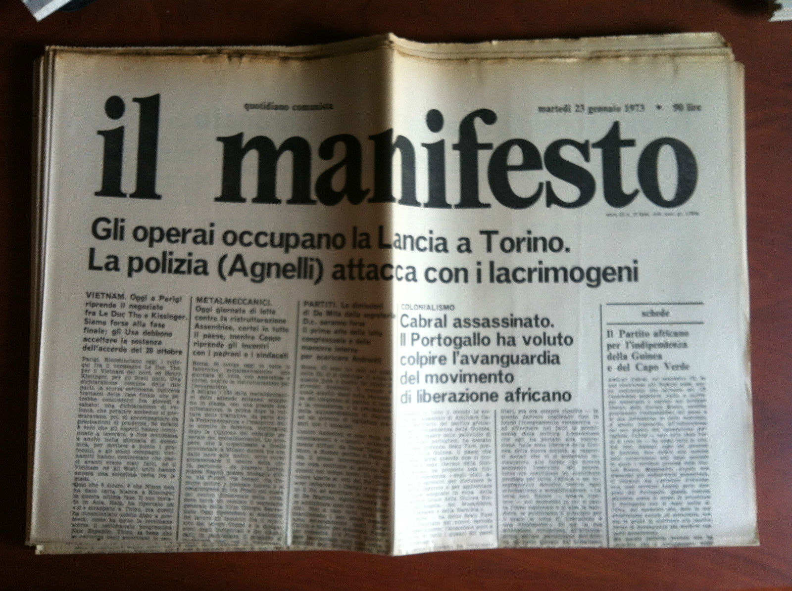 Il Manifesto anno III n^ 19 Martedì 23 Gennaio 1973 …