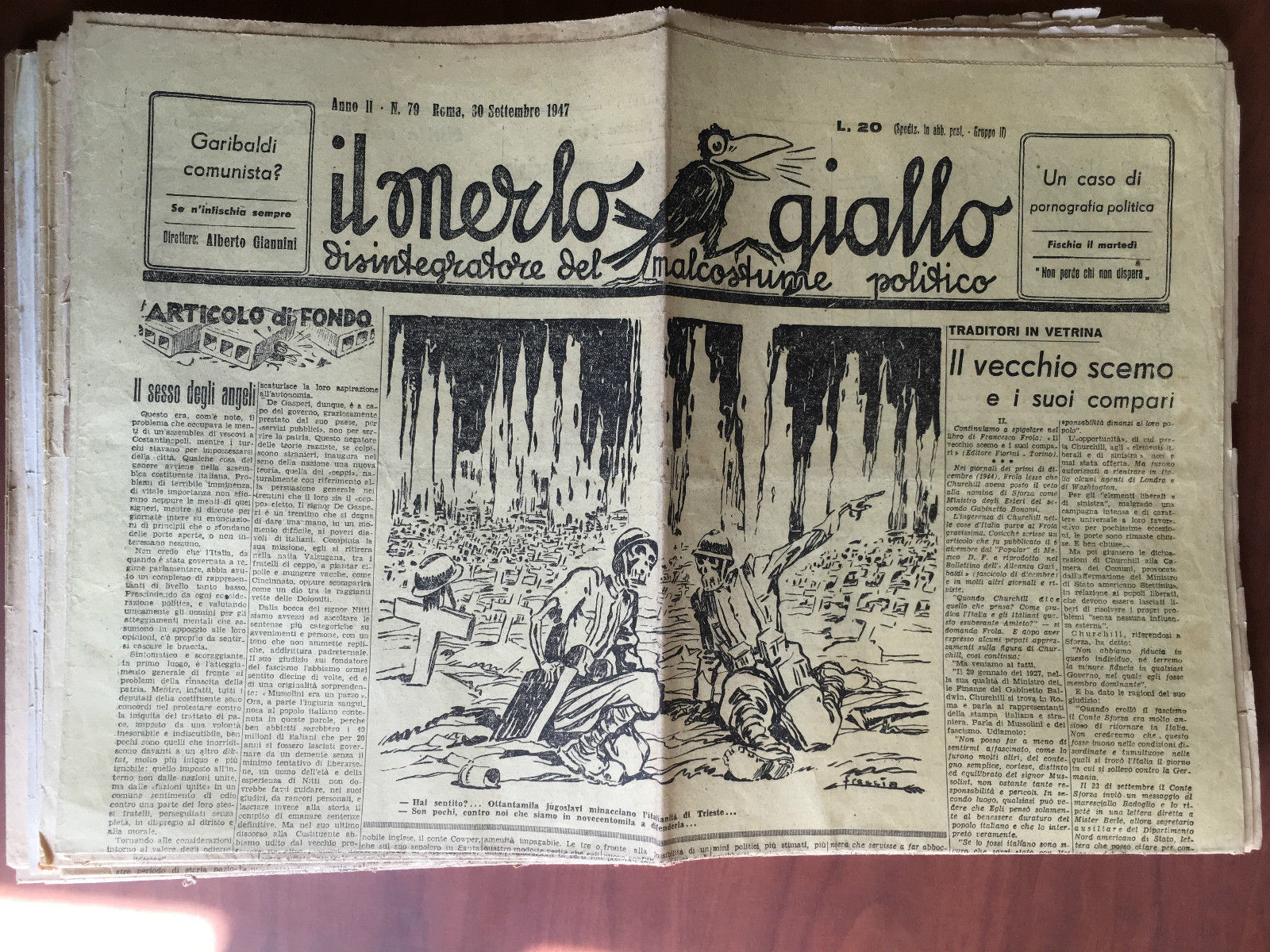 Il Merlo giallo Anno II n^ 79 Roma 30 Sett. …