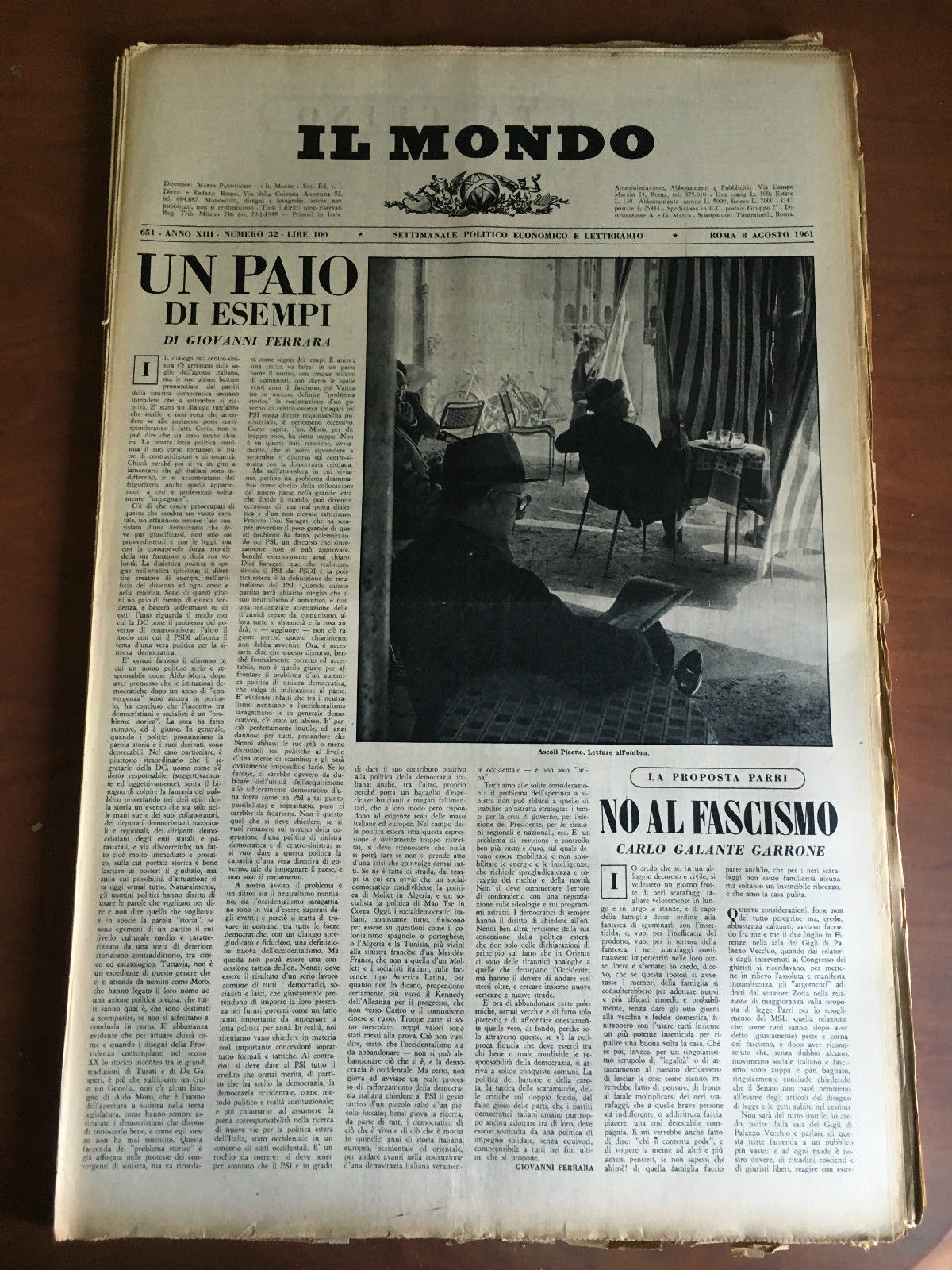 Il Mondo diretto da Mario Pannunzio 651 Anno XIII n^ …